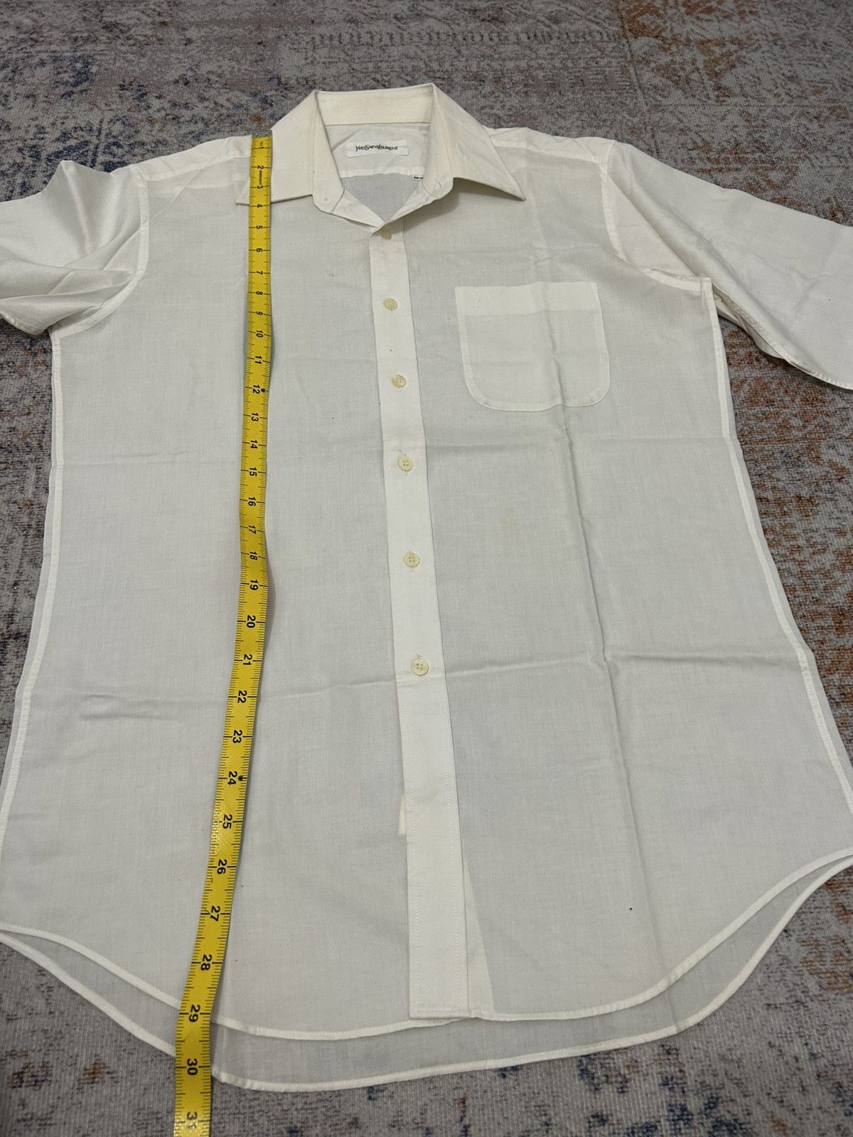 Saint Laurent Paris × Vintage × Yves Saint Laurent Vintage YvesSaintLaurent White Buttom Shirt Size US M / EU 48-50 / 2 - 9 Thumbnail