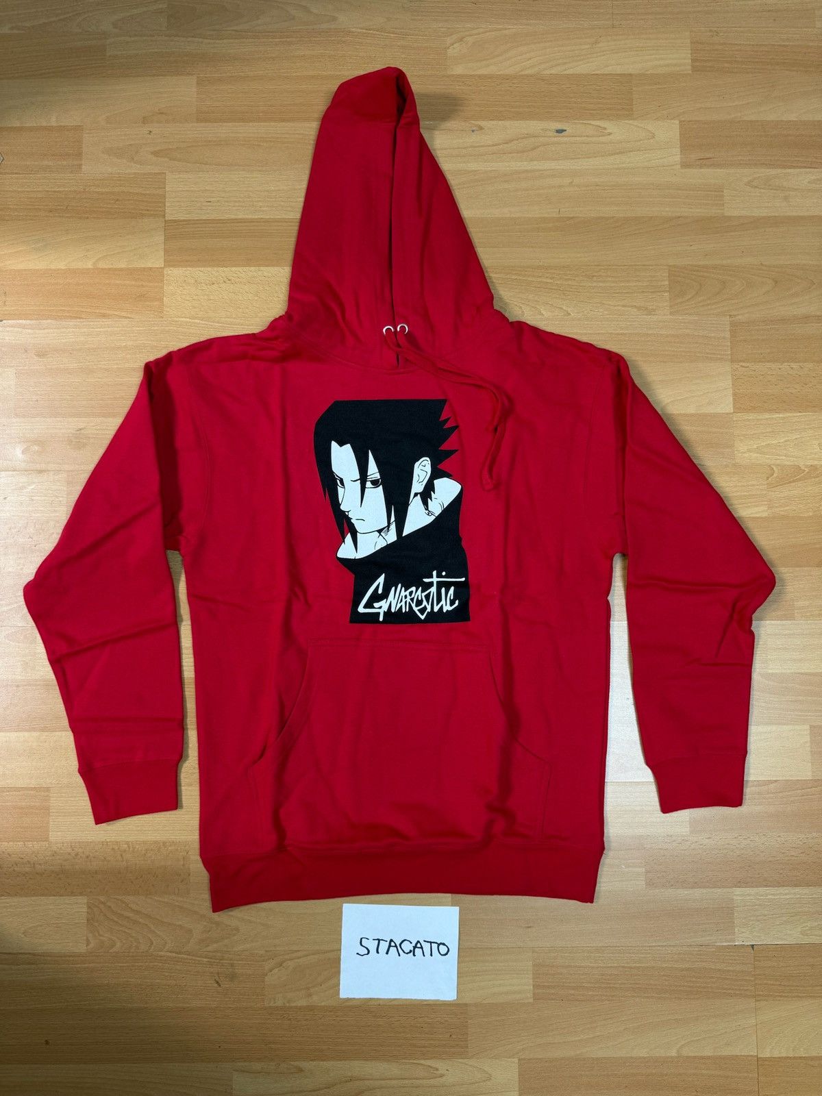 Glo Gang × Gnarcotic Gnarcotic Naruto Sasuke Hoodie Red Medium Size US M / EU 48-50 / 2 - 1 Thumbnail