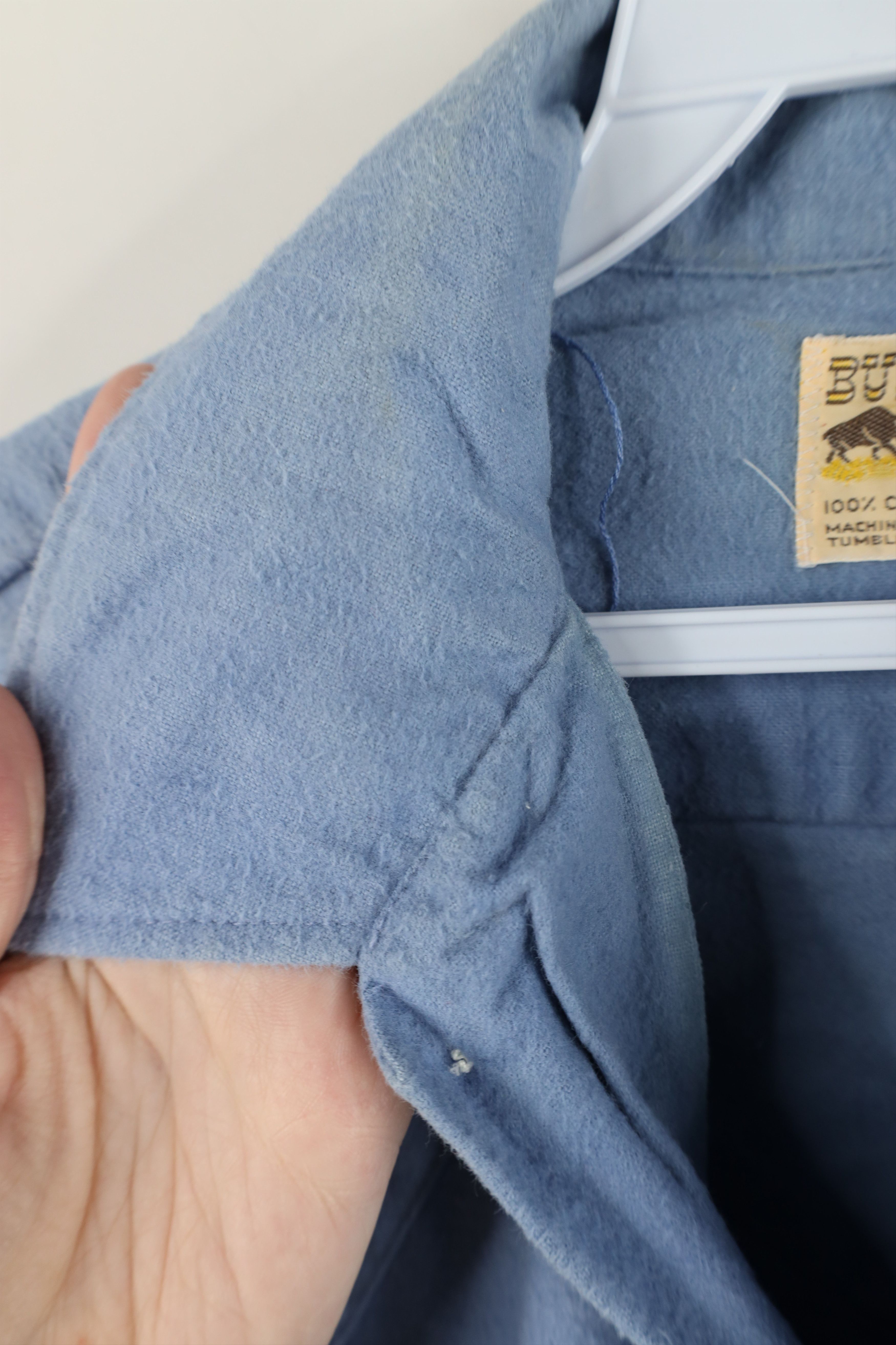 Vintage Vintage 70s Streetwear Chamois Cloth Button Shirt USA Size US L / EU 52-54 / 3 - 11 Thumbnail