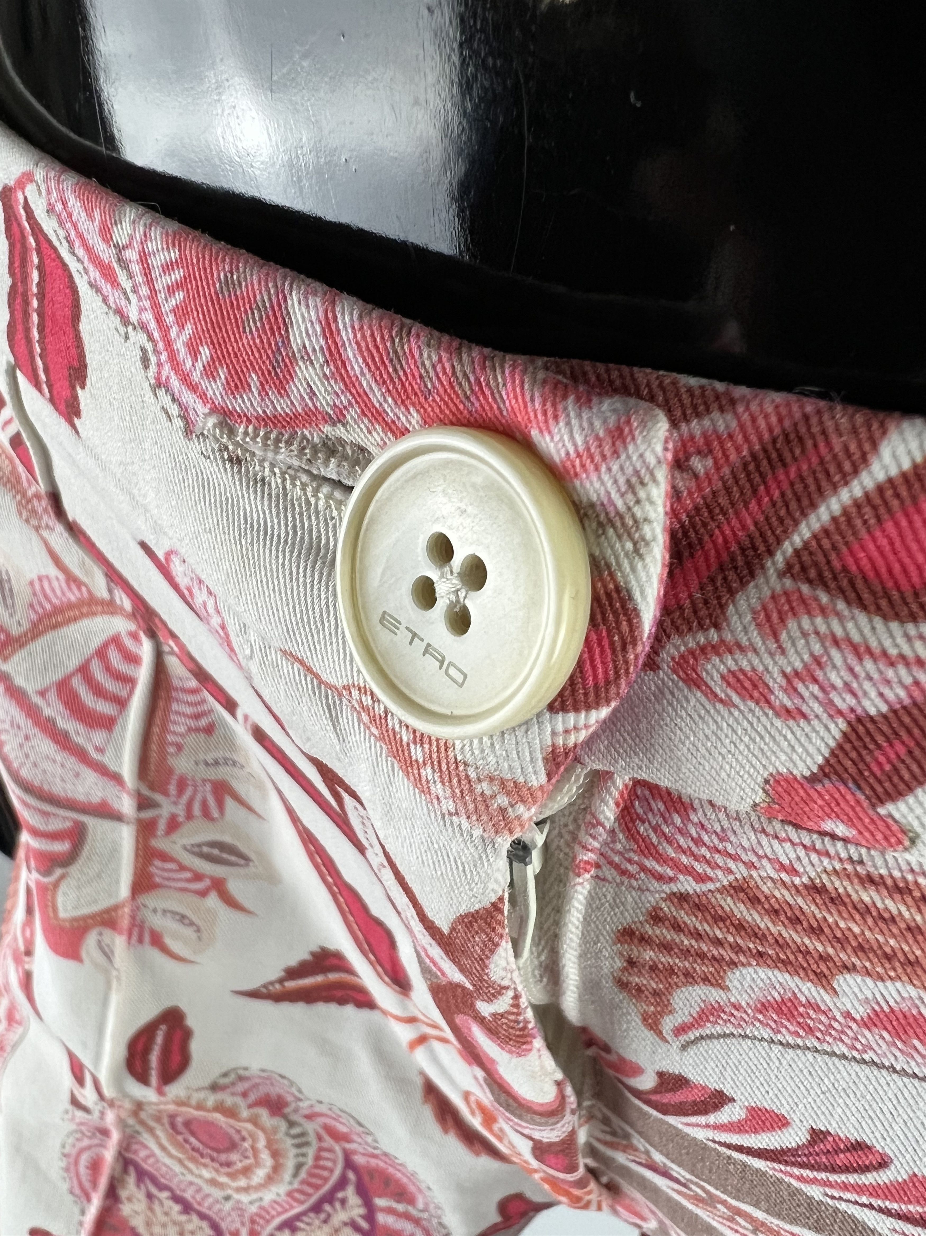 Etro Etro Women's Floral Print Cropped Cotton Pants Size 40 Size 27" / US 4 / IT 40 - 9 Thumbnail
