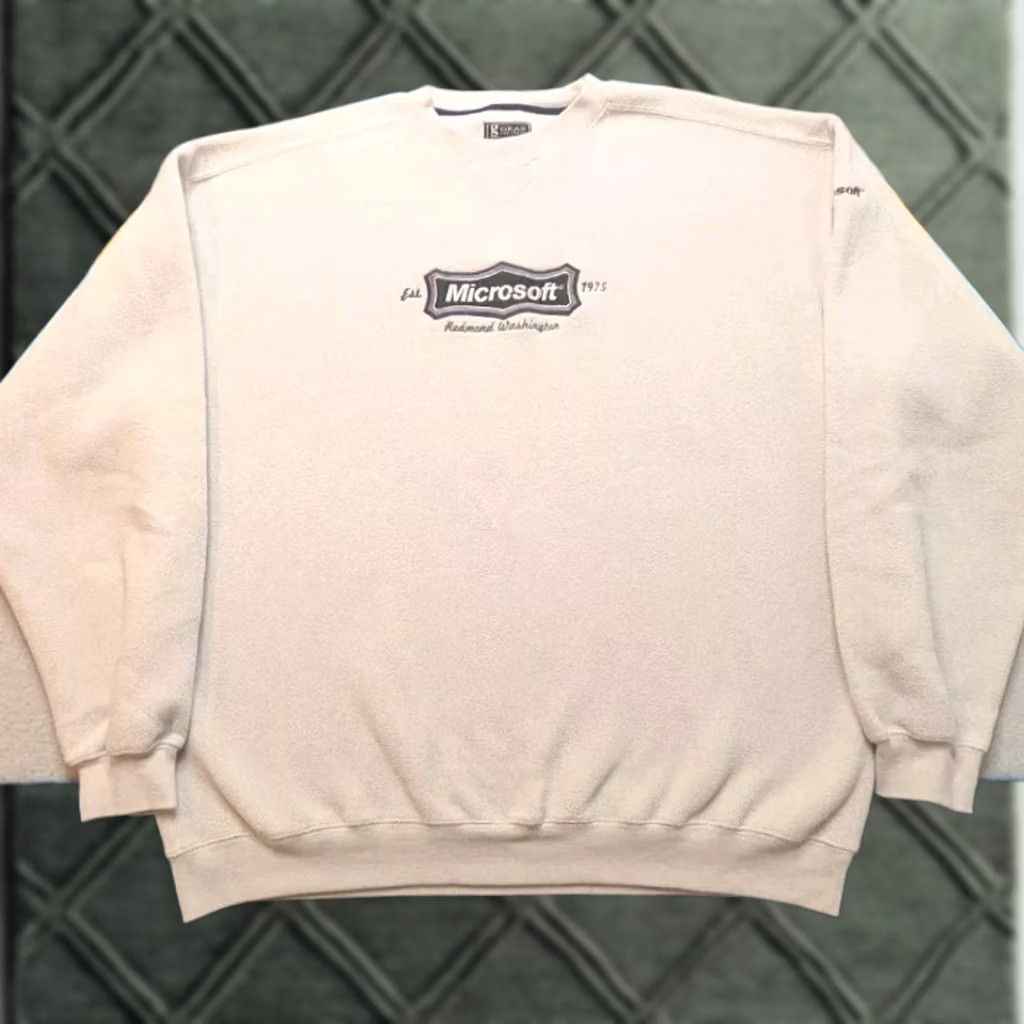 Vintage VINTAGE Microsoft Sweatshirt Shirt Windows Computer PC 2XL Ivory Mens 90s Size US XXL / EU 58 / 5 - 1 Thumbnail