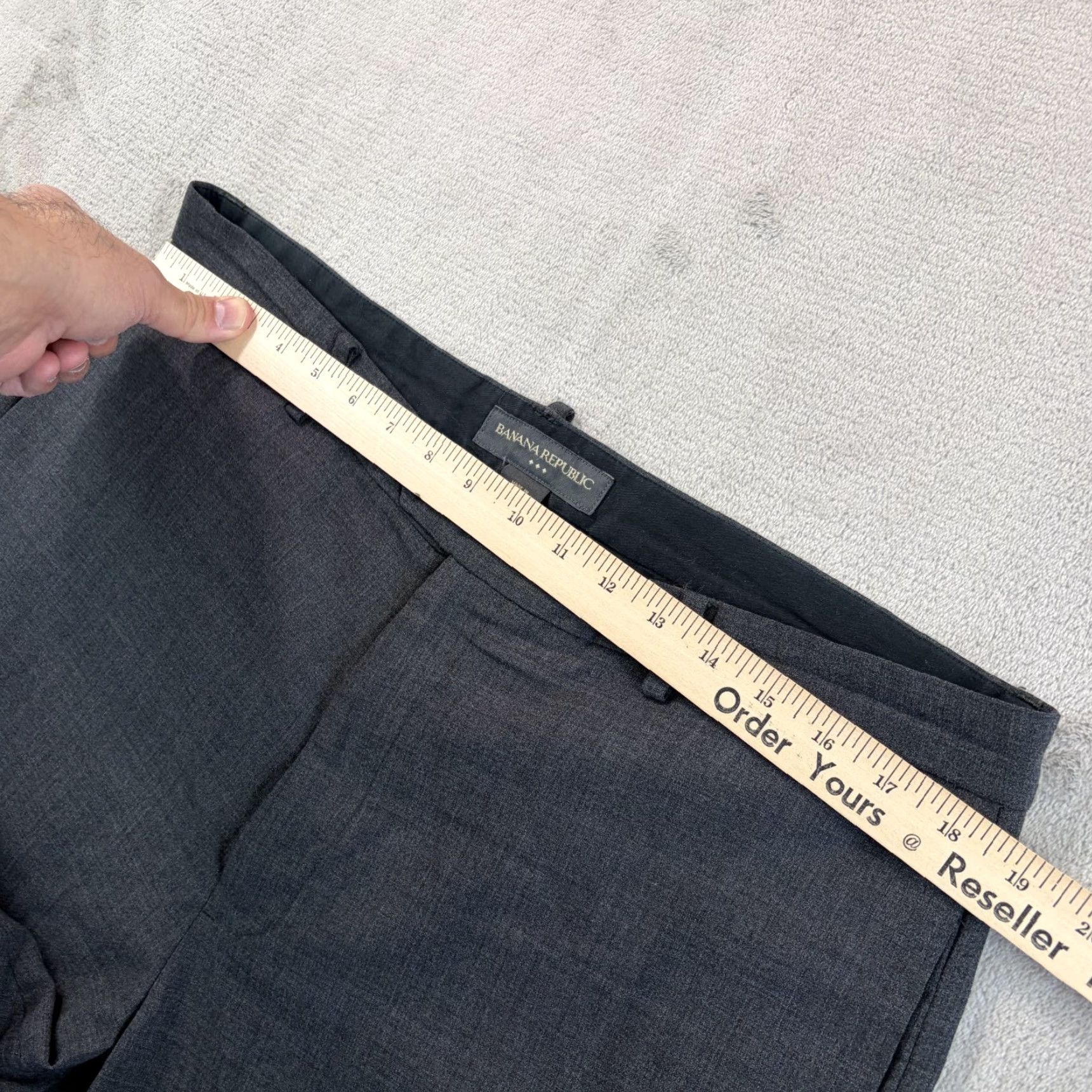 Banana Republic VINTAGE Banana Republic Trouser Pants Gray Wool Blend Men 36x31 Flat Front Dress Pants Size US 36 / EU 52 - 4 Thumbnail