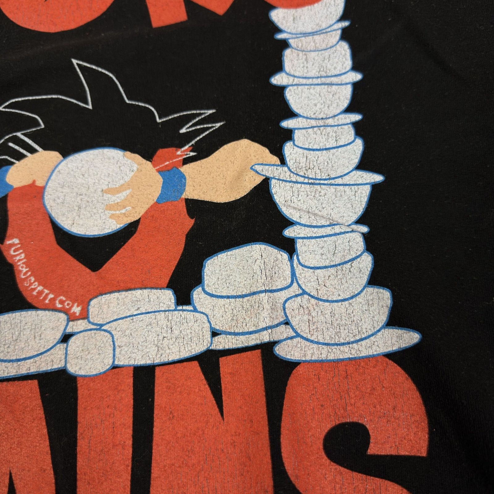 Anime Delta Fleece Men's Black Orange Goku Gains Crewneck M Size US M / EU 48-50 / 2 - 7 Thumbnail