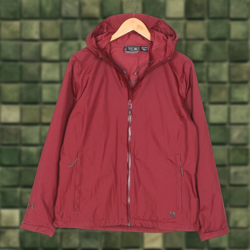 Mountain Hardwear MOUNTAIN HARDWEAR Finder Waterproof Hooded Jacket Women L Burgundy Jacket Womens Rain Coat MJ5578 Size L / US 10 / IT 46 - 1 Thumbnail