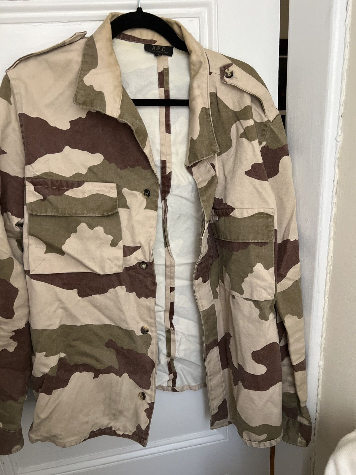 A.P.C. A.P.C. Camo Workwear Jacket Size US XL / EU 56 / 4 - 1 Thumbnail