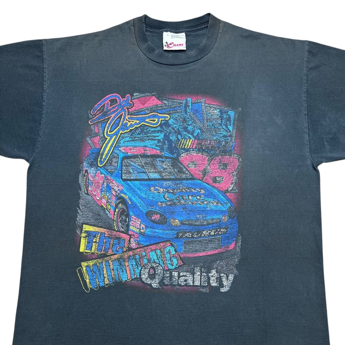 Chase Authentics × NASCAR × Vintage 1990s Nascar Dale Jarrett 88 The Winning Quality Graphic Tee Size US L / EU 52-54 / 3 - 4 Thumbnail