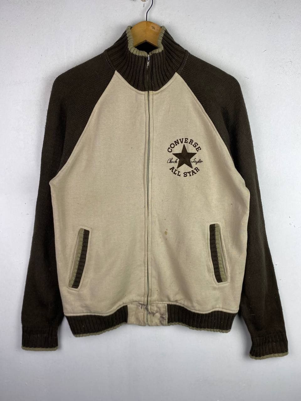 converse cotton jacket wool sleeves nice design