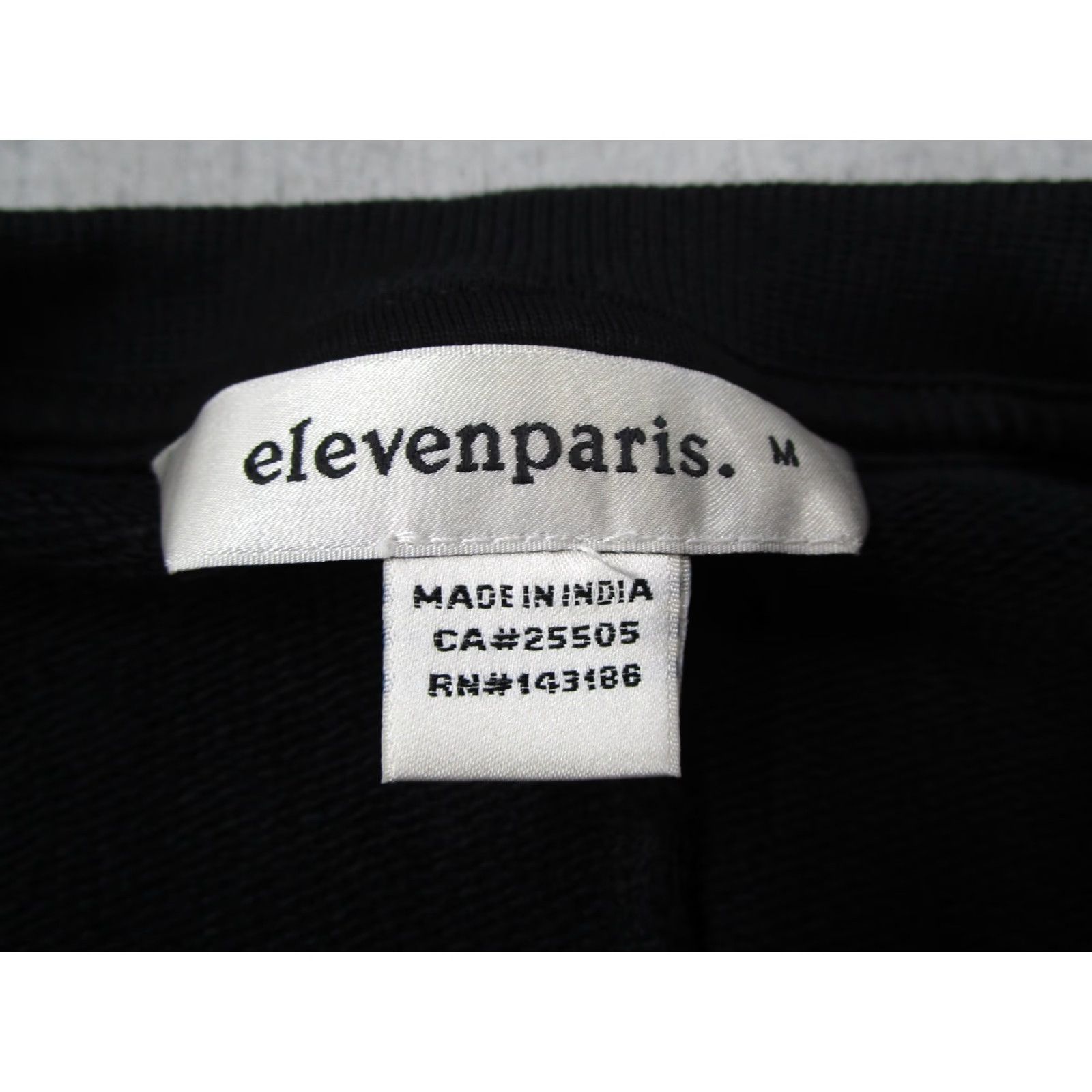 Eleven Paris Elevenparis Mens Medium Black Crewneck Sweatshirt with Embroidered Peacock Graphic Size US M / EU 48-50 / 2 - 2 Thumbnail