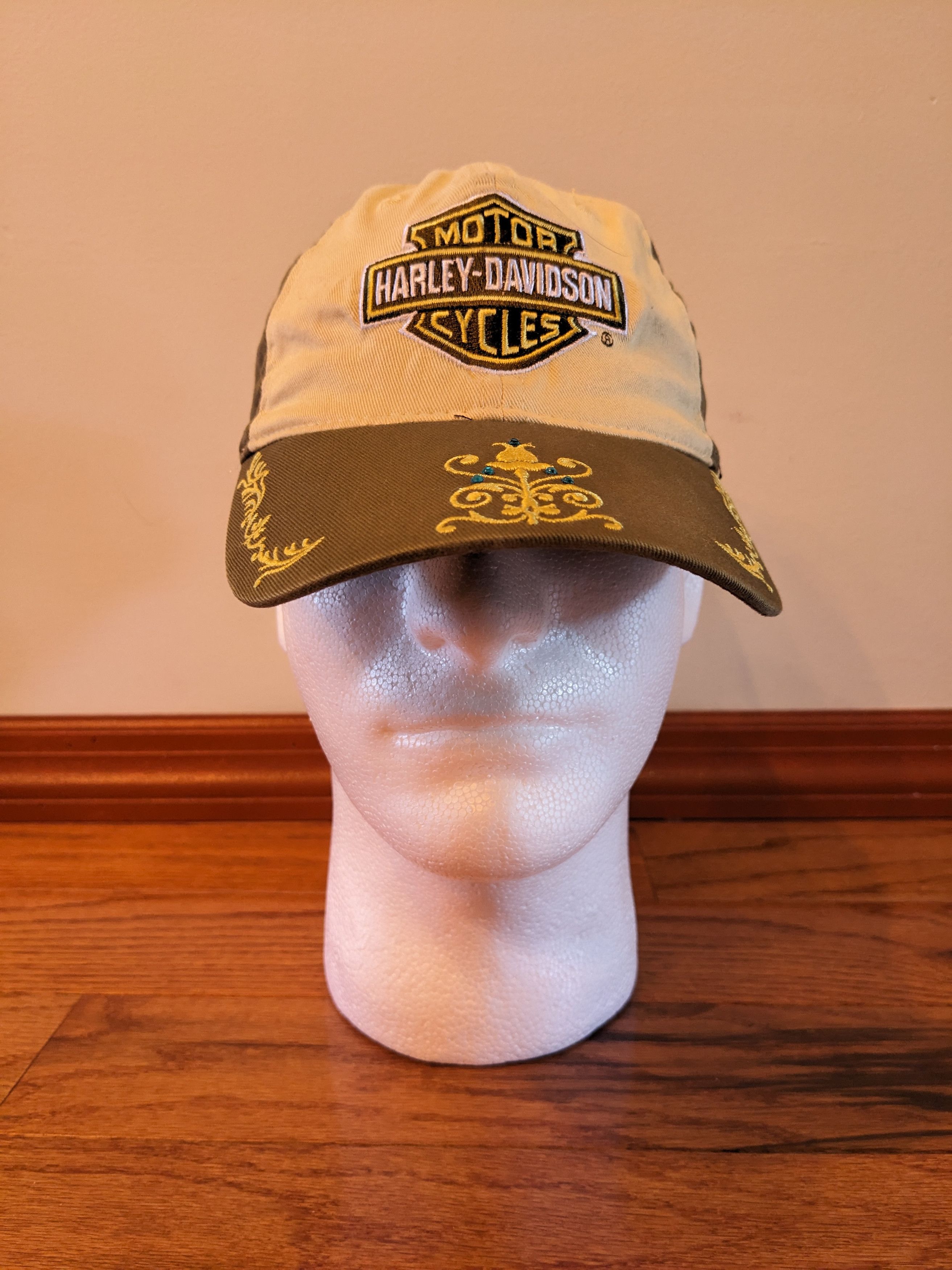 Harley Davidson × Vintage Vintage Y2K Harley Davidson Motorcycle Woman's Velcro Hat Size ONE SIZE - 1 Thumbnail