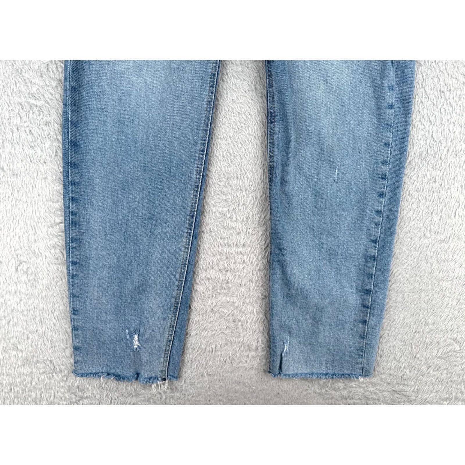 Old Navy VINTAGE: Old Navy Jeans Women 4 Blue Denim Distressed Straight Leg High Rise Cotton 25x28 Size 27" / US 4 / IT 40 - 2 Thumbnail