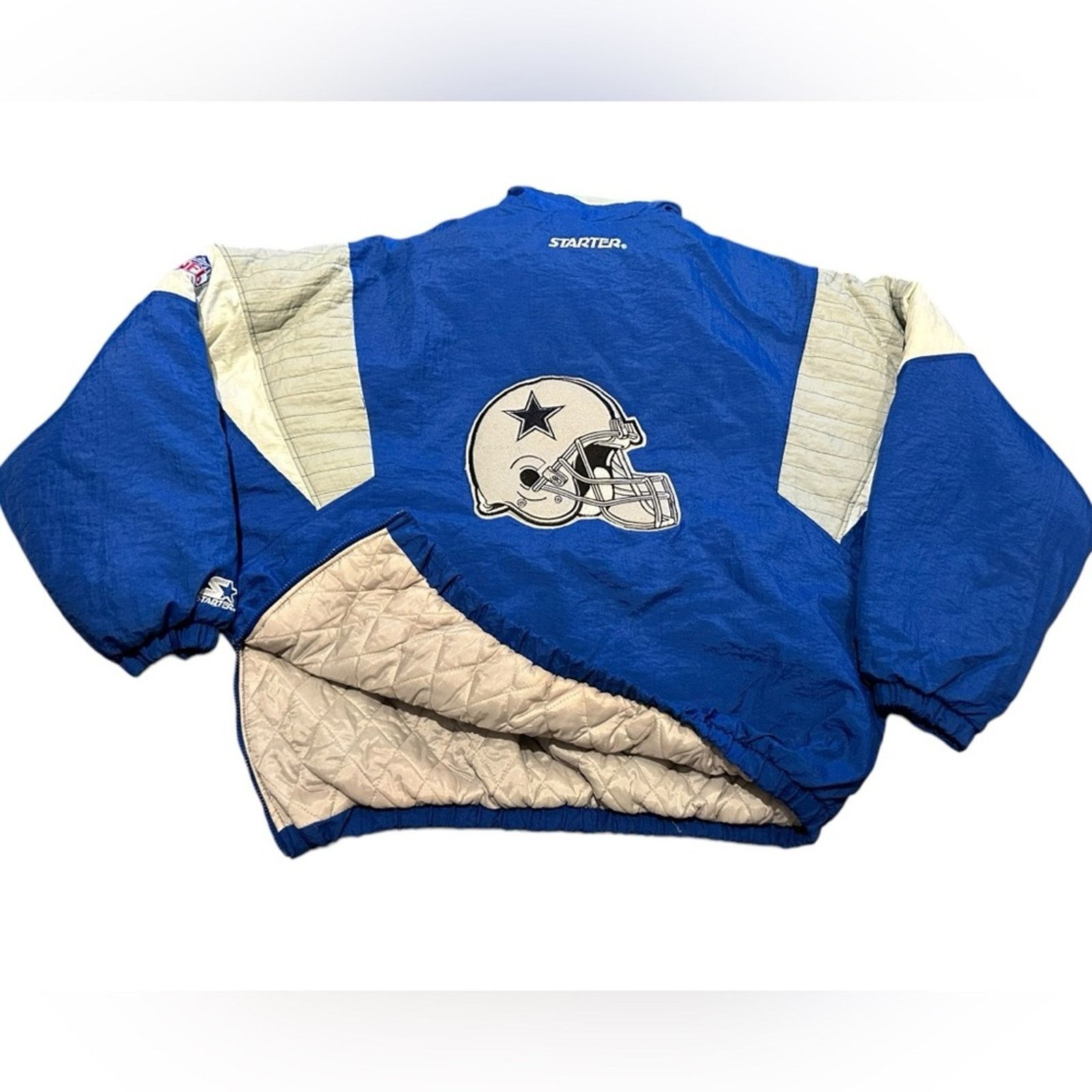 Starter Starter Dallas Cowboys Insulated Quarter Zip JacketLogos XXL Size US XXL / EU 58 / 5 - 3 Thumbnail