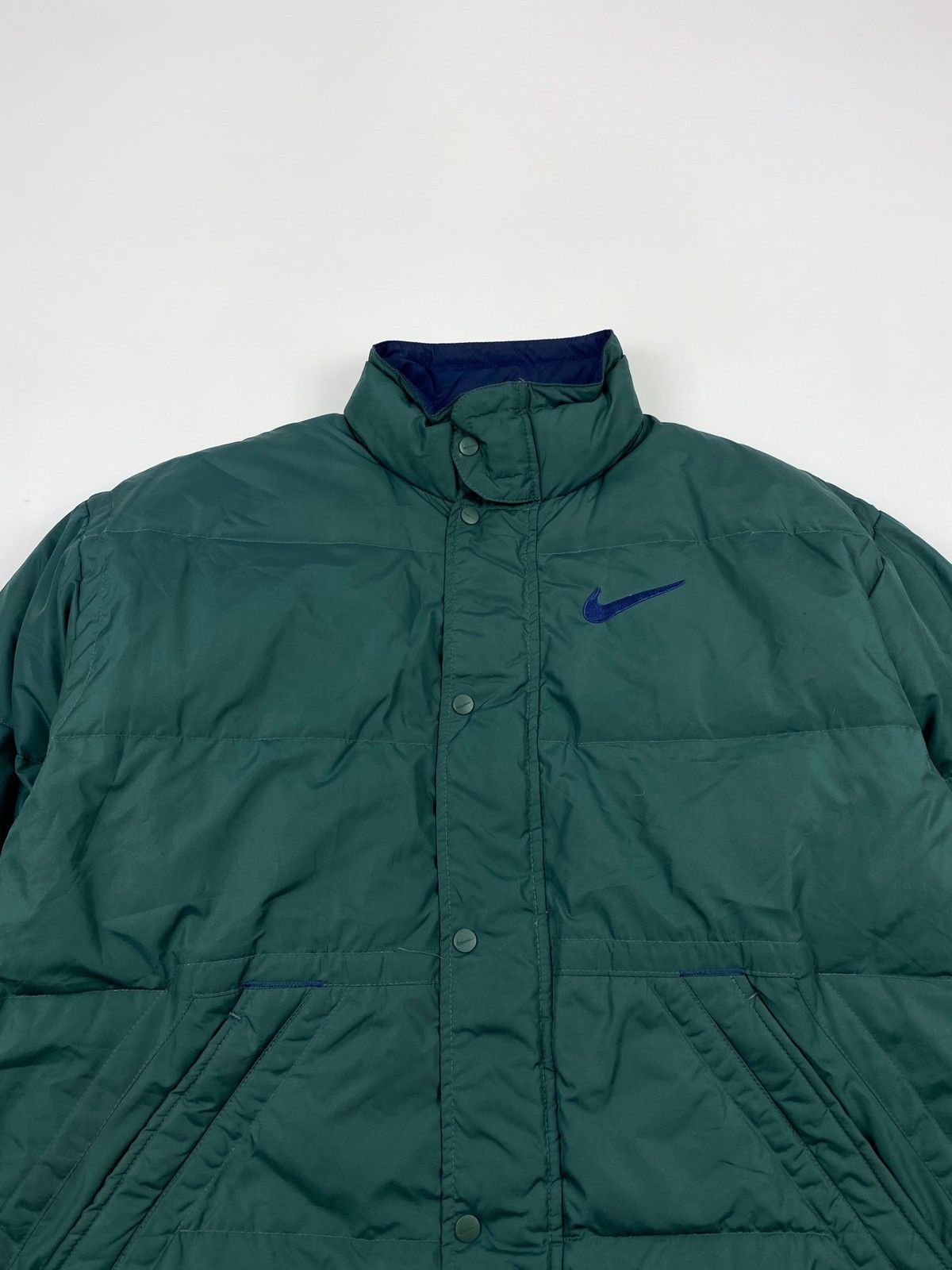 Vintage 1990’s Vintage Nike Big Swoosh Puffer Jacket Size US L / EU 52-54 / 3 - 2 Thumbnail