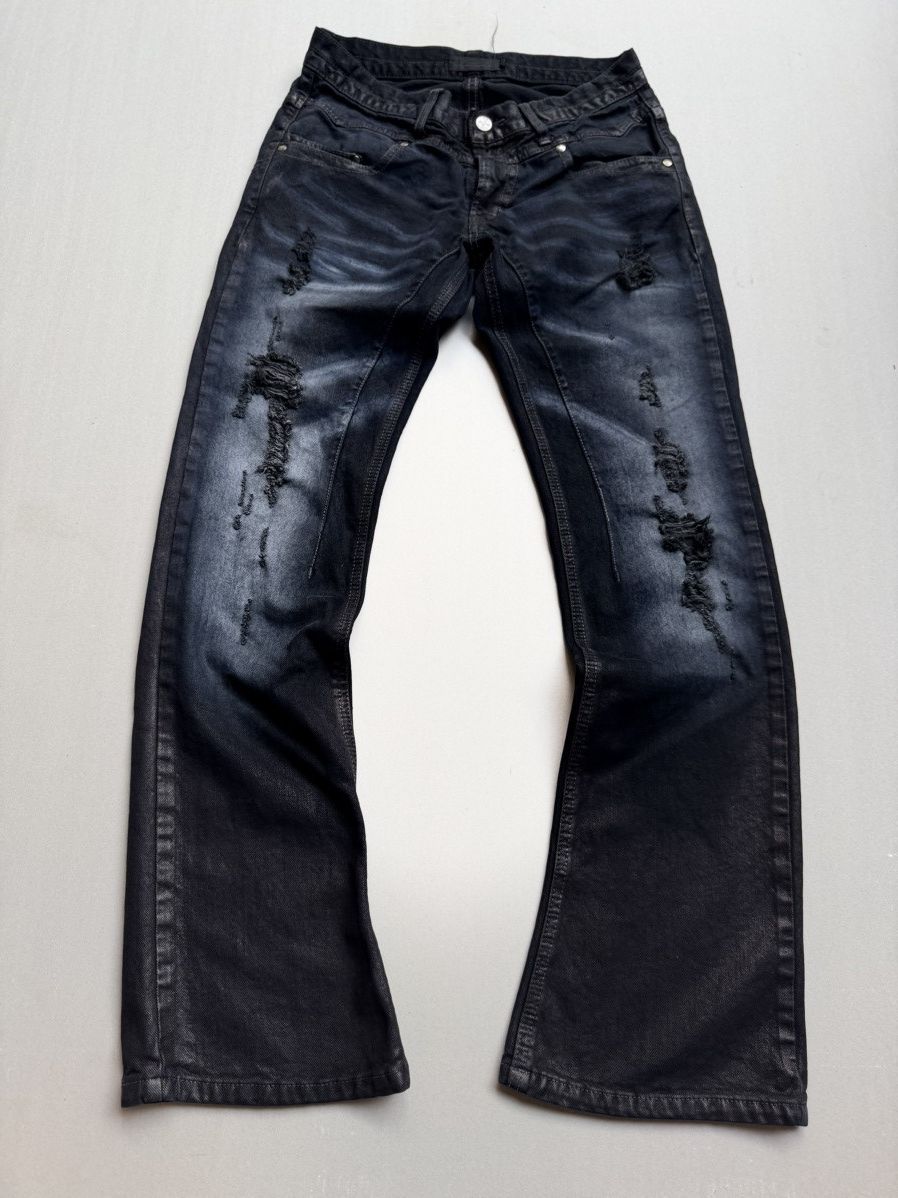 5351 POUR LES HOMMES JACKROSE/ LUV MAISON distressed flare jeans Size US 29 - 1 Thumbnail
