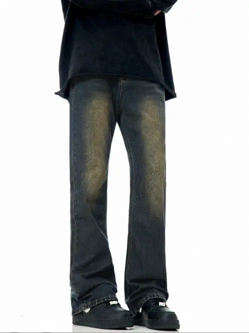 VIBE American men's retro gradient washed straight jeans Size US 32 / EU 48 - 7 Thumbnail