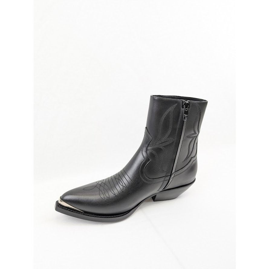 Celine o1rshd1 Shiny Calfskin Zipped Boot W/Metal Toe 50 in Black Size US 6 / EU 39 - 9 Thumbnail