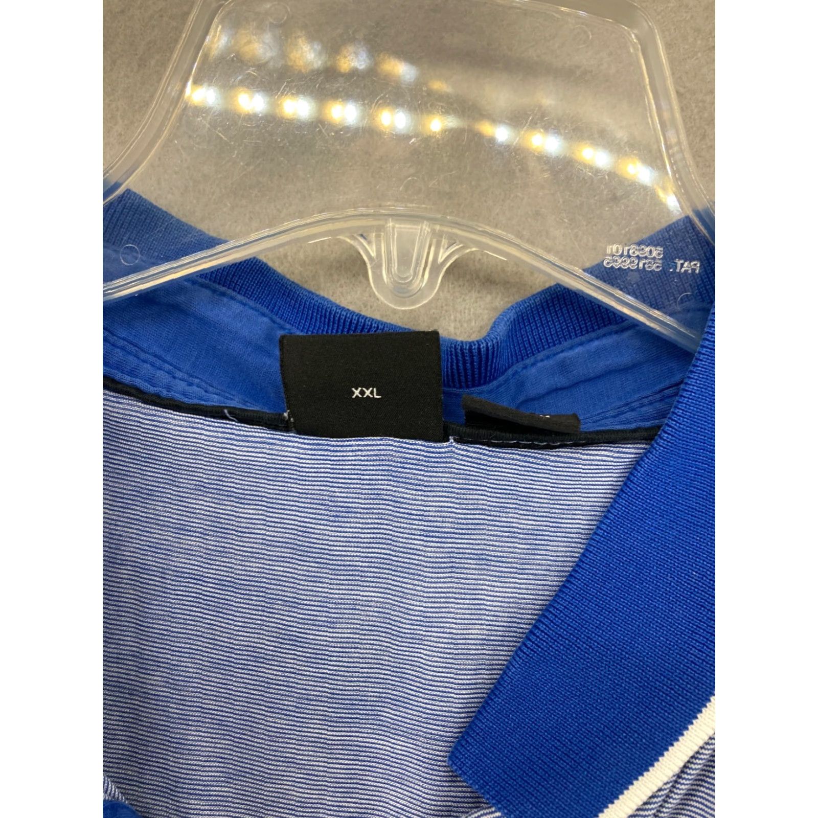 Vintage VINTAGE Boss Mens Polo Shirt 2XL Blue Striped Slim Fit Mercerised Size US XXL / EU 58 / 5 - 6 Thumbnail