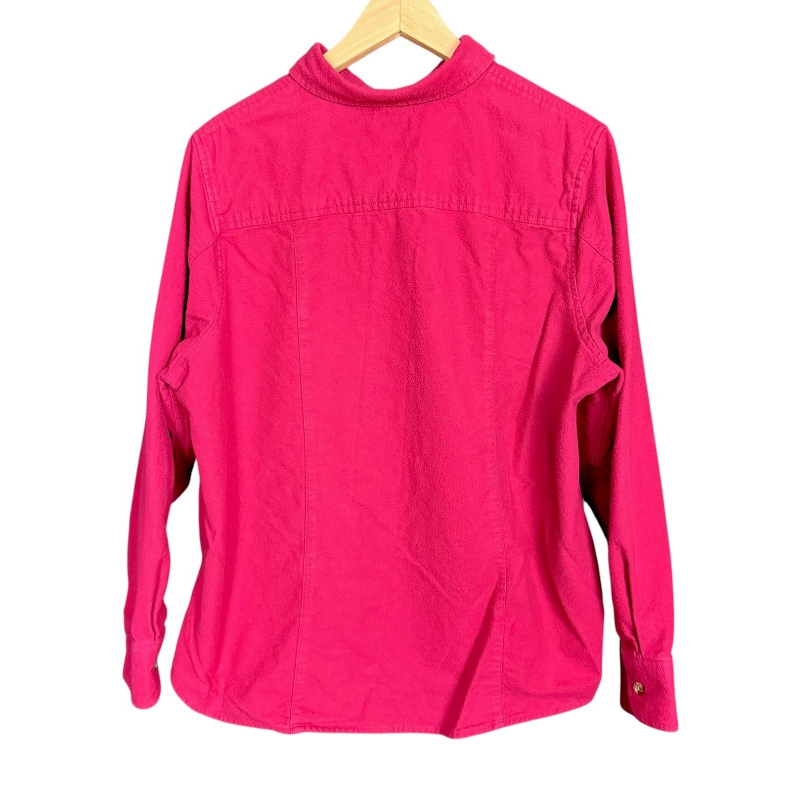 L.L. Bean LL Bean Button Down Shirt Chamois L/S Women’s 1X Pink Cotton Size XL / US 12-14 / IT 48-50 - 4 Thumbnail