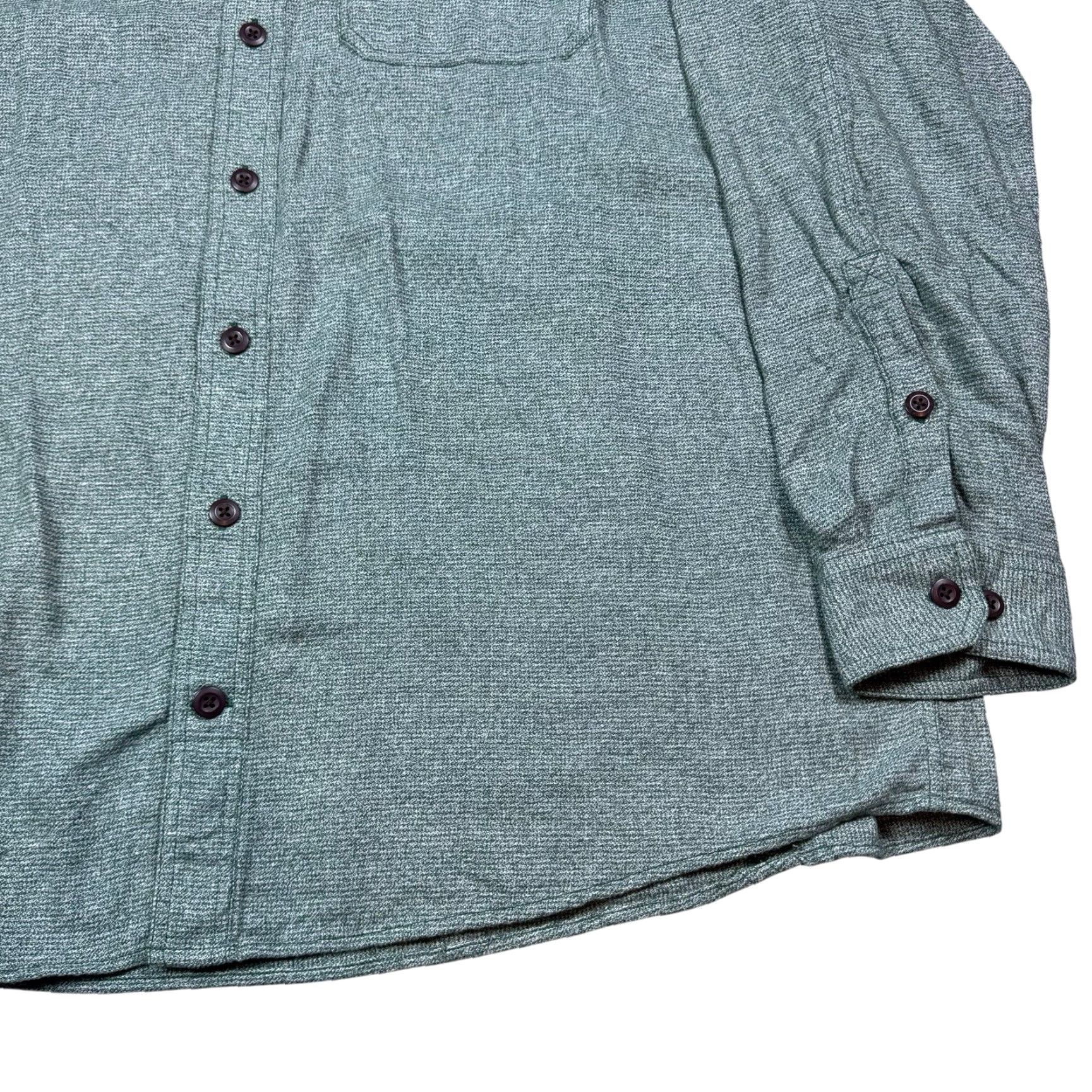 Vintage Duluth Free Swingin Shirt Men's 2XLT Button-Up Collared Long Sleeve Cotton Green Blue Modern Relaxed Twist Button Pockets All Seasons Size US XXL / EU 58 / 5 - 3 Thumbnail