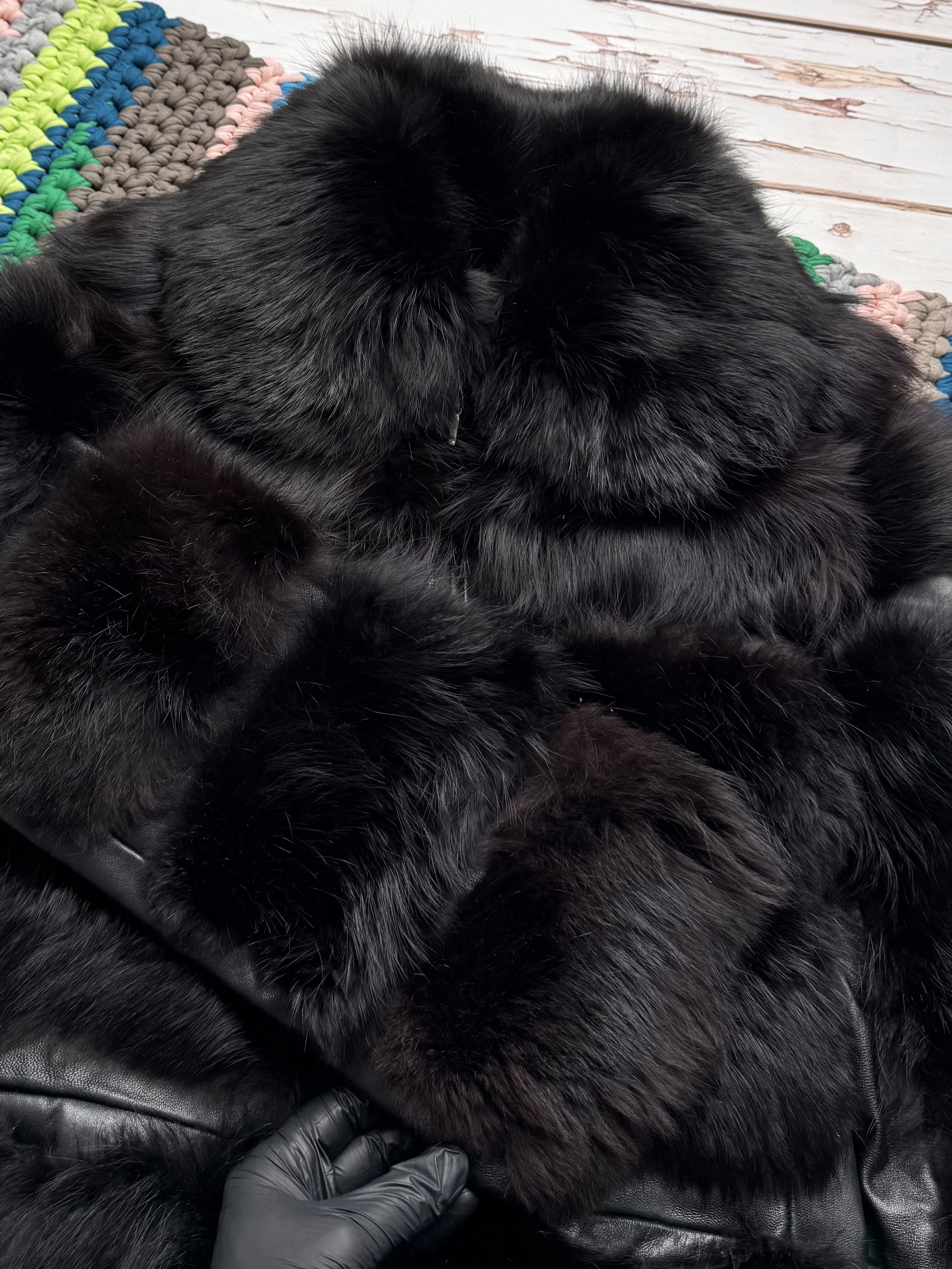 Vintage Women Vintage Leather Real Fur Jacket Winter Coat (D15) Size M / US 6-8 / IT 42-44 - 8 Thumbnail