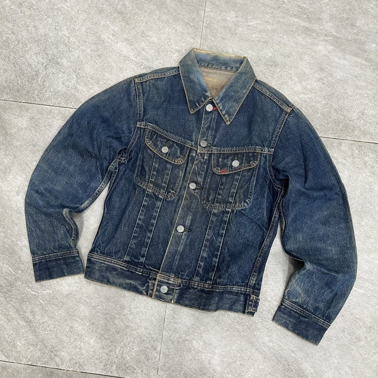 45rpm Vintage 90s Trucker Denim Faded 45Rpm Size US XS / EU 42 / 0 - 2 Thumbnail