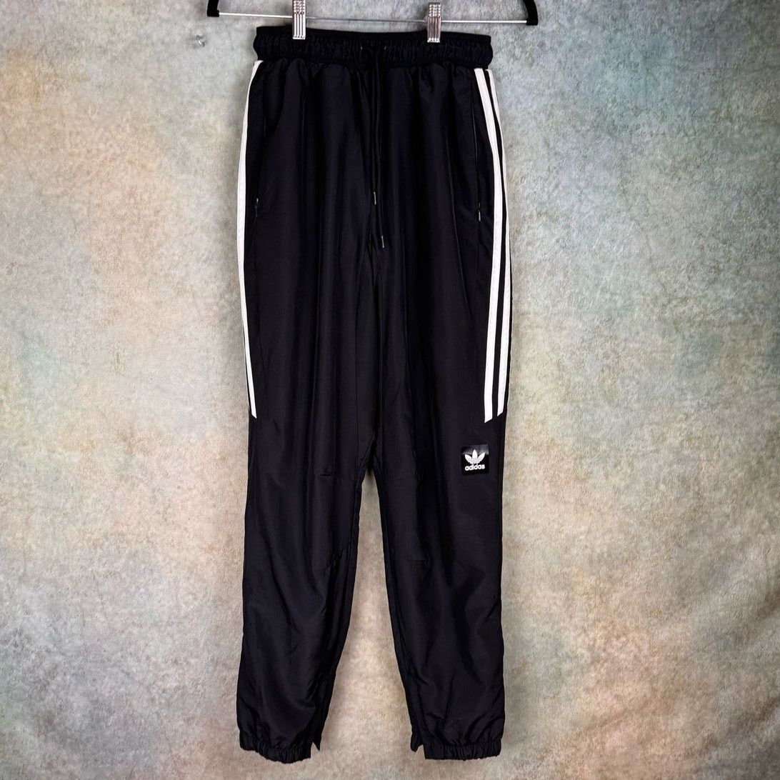 Adidas Adidas Track Jogger Pants Sz Small Black Striped Sportswear Size 25" / US 0 / IT 36 - 1 Thumbnail
