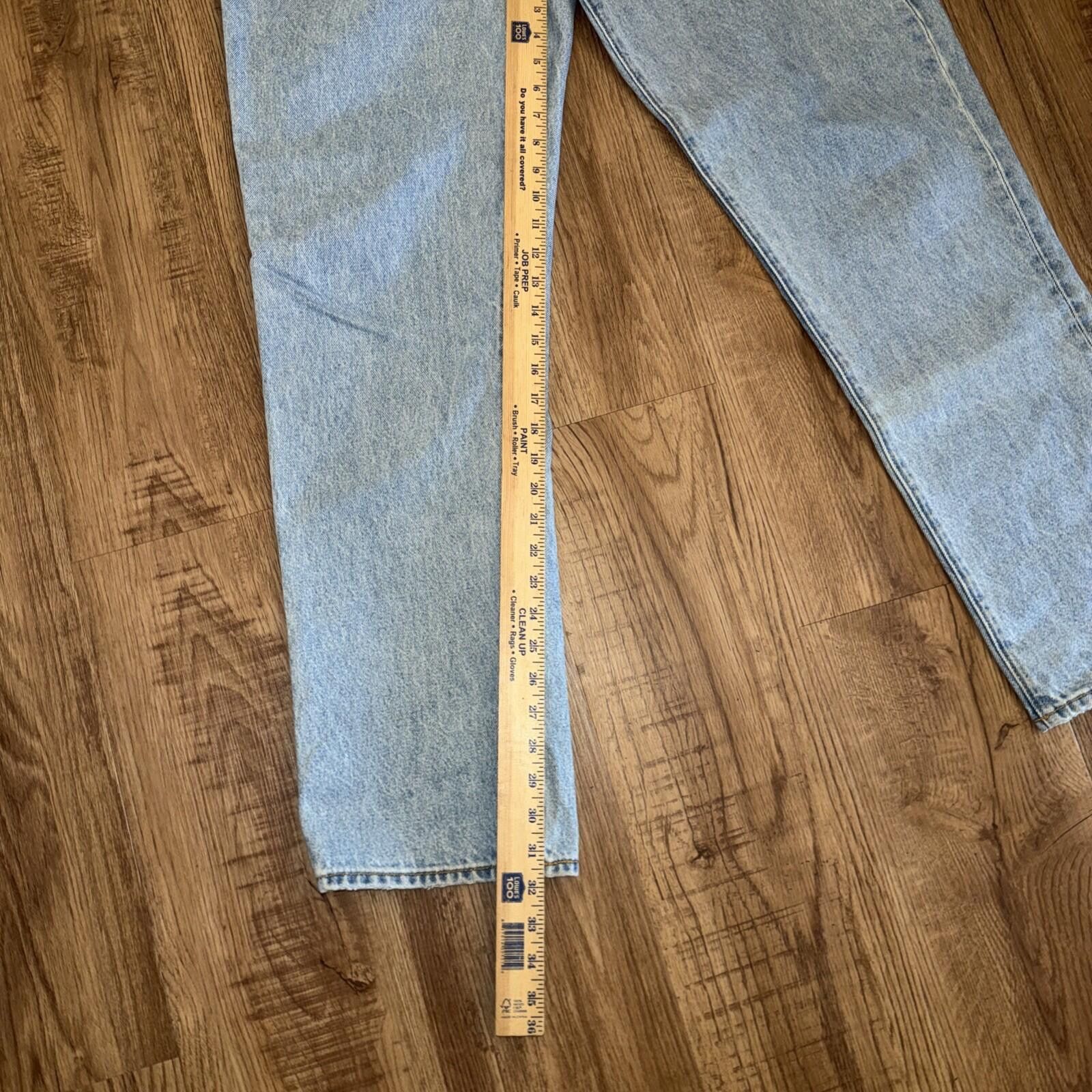 Abercrombie & Fitch Abercrombie & Fitch Authentic Rigid Denim Loose Light Wash Size US 34 / EU 50 - 5 Thumbnail