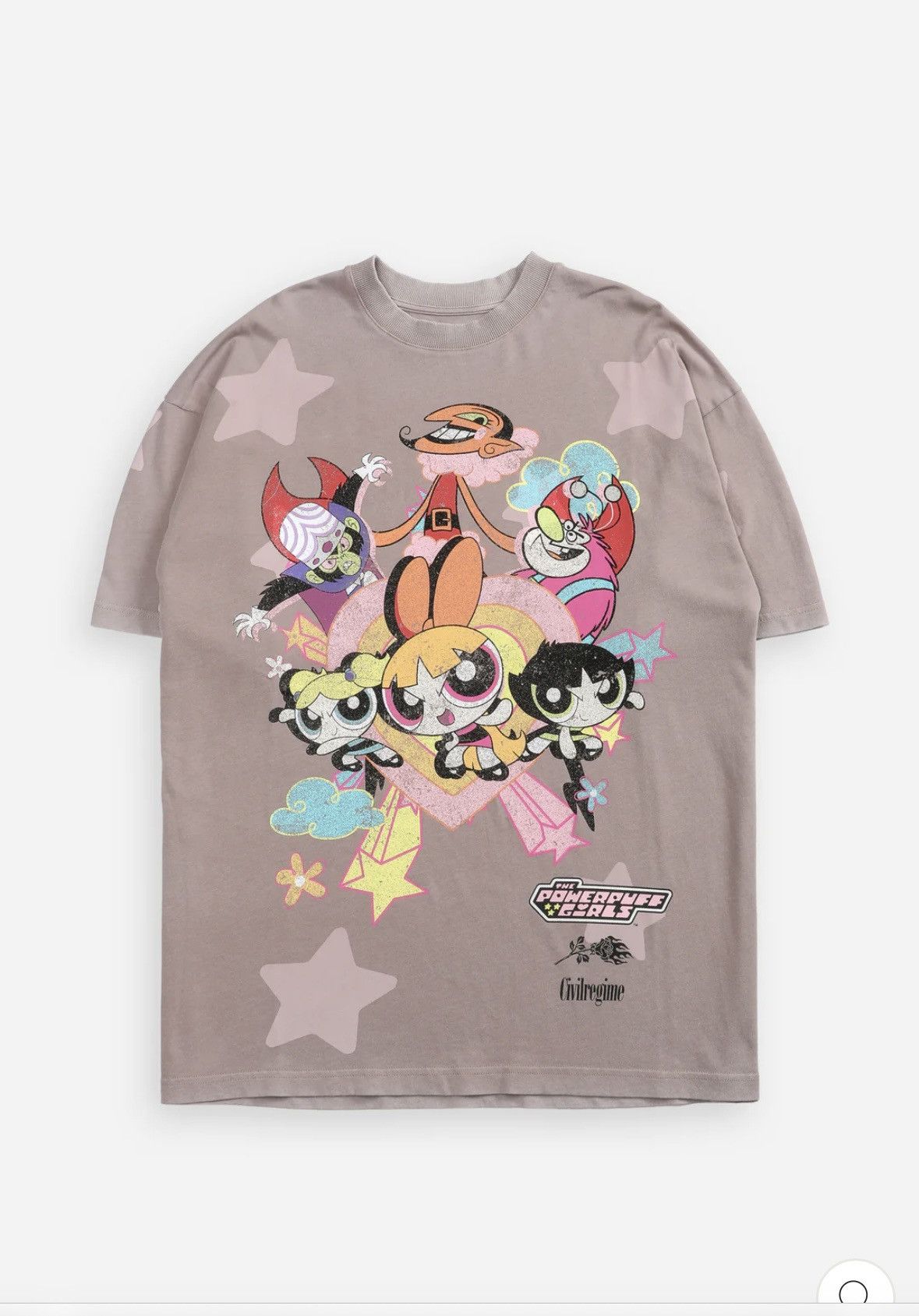 image of Civil Regime X Darc Sport X Powerpuff Girls Shirt in Rose, Men's (Size Small)