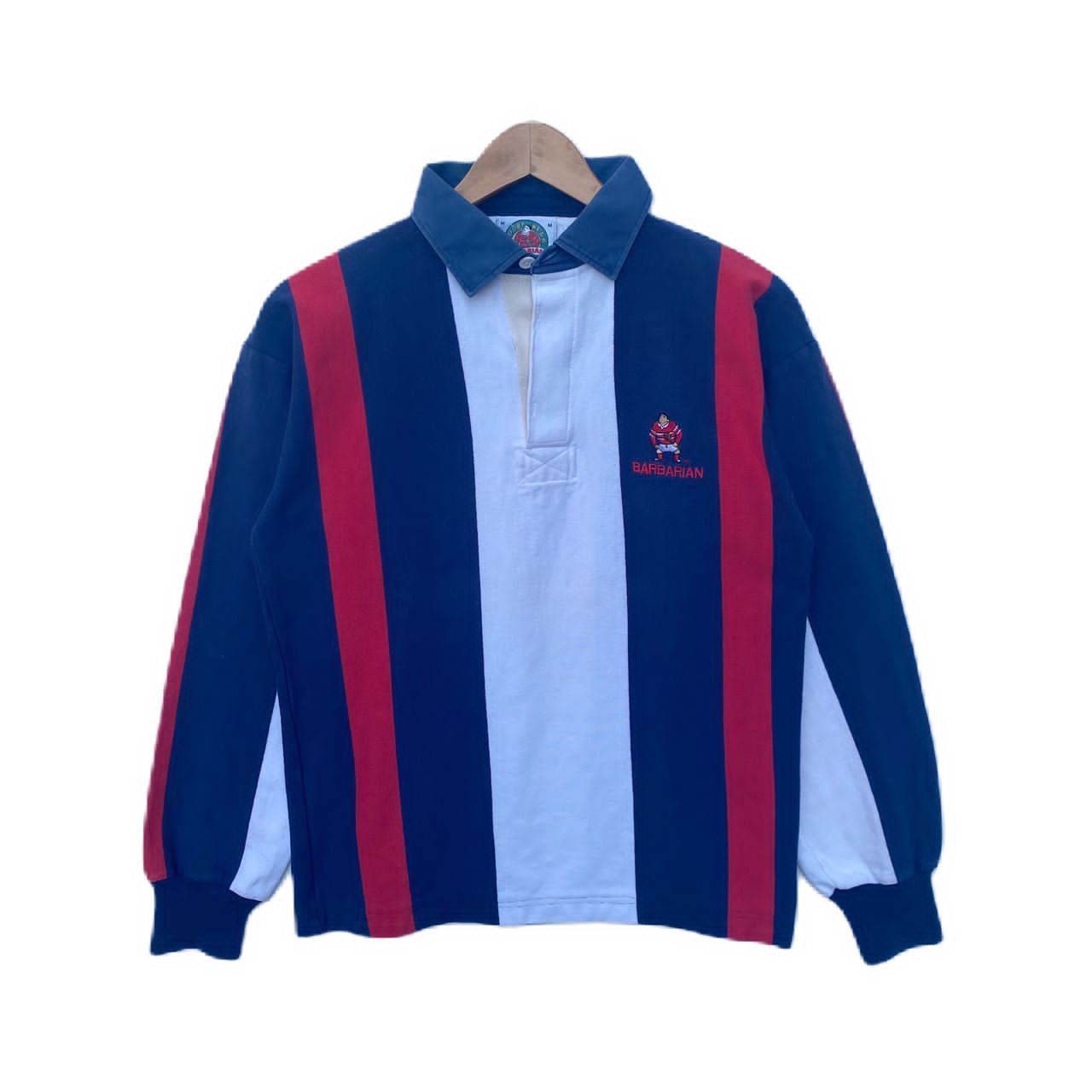 Barbarian × Vintage VINTAGE BARBARIAN POLO SHIRT MEDIUM PULLOVER VERTICAL Size US M / EU 48-50 / 2 - 1 Thumbnail