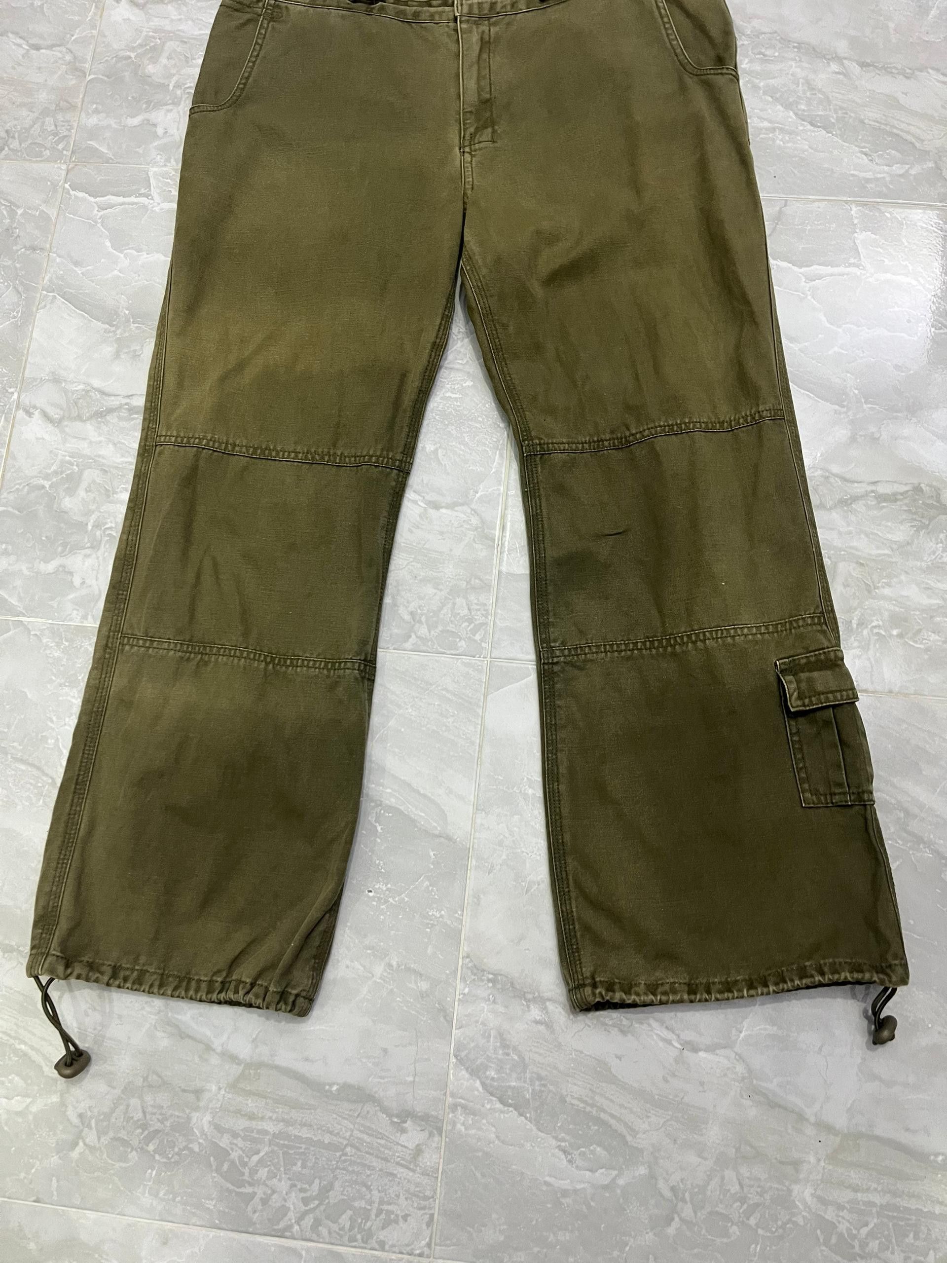 Japanese Brand Power Plant Women Olive Military Utility Cargos Size 32" / US 10 / IT 46 - 3 Thumbnail