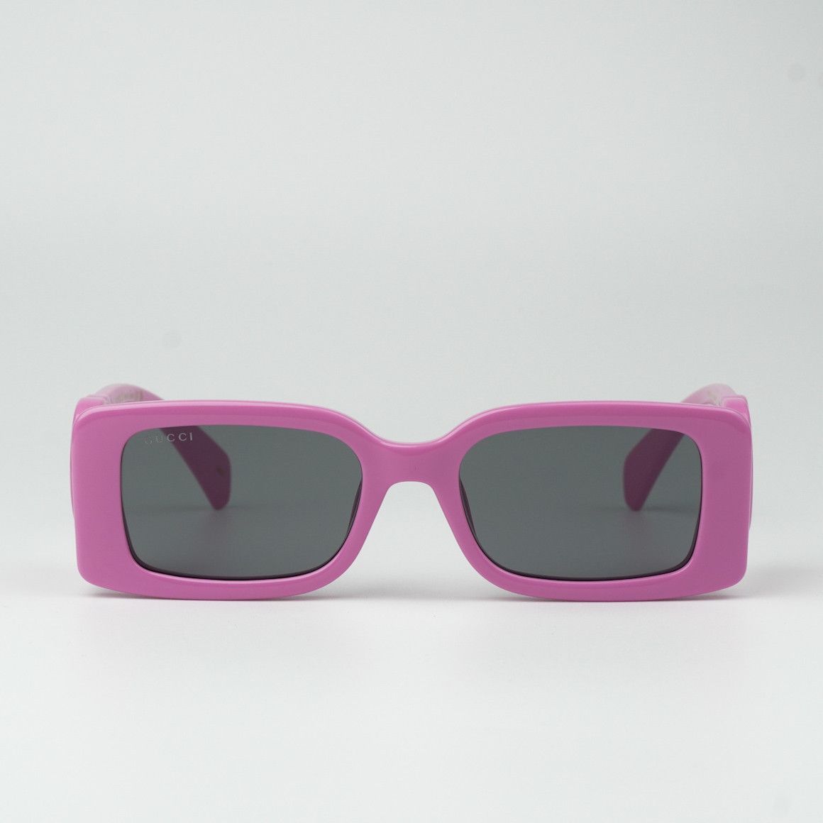 Gucci NEW Gucci GG1325S 006 Pink Grey Rectangle Unisex Sunglasses Size ONE SIZE - 2 Thumbnail