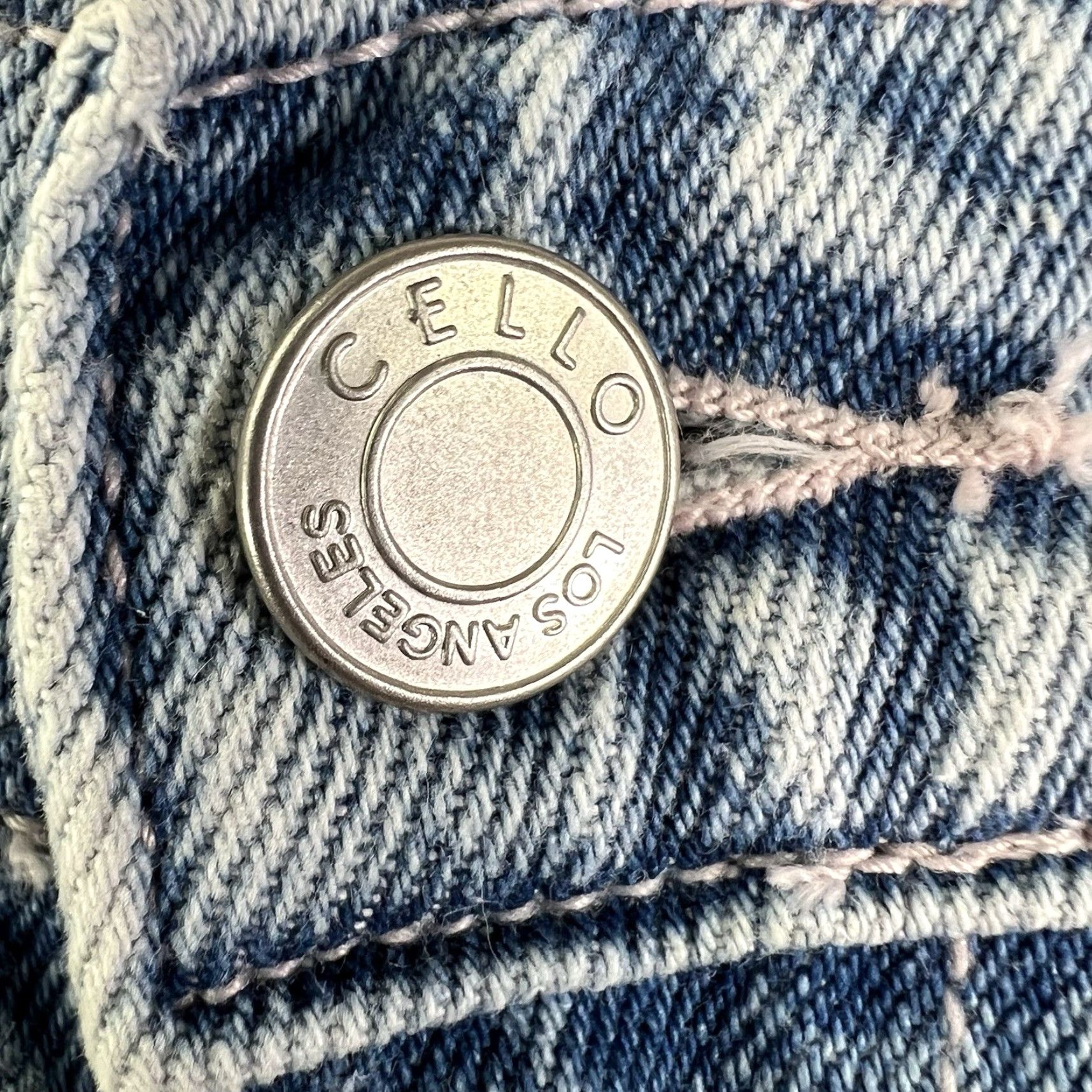 Denime CELLO Slim Boyfriend Distressed Acid Wash Denim Jeans Size 7 32W 26L 90s Womens Size 28" / US 6 / IT 42 - 6 Thumbnail