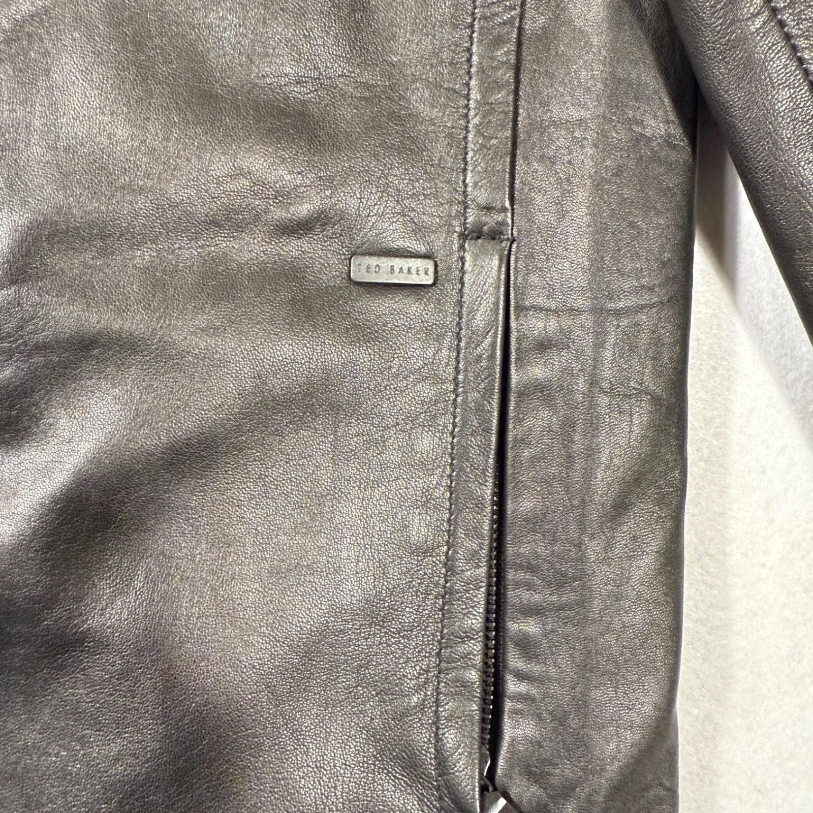 Ted Baker Ted Baker Men’s Leather Moto Black Jacket Size 2 Medium Size US M / EU 48-50 / 2 - 4 Thumbnail