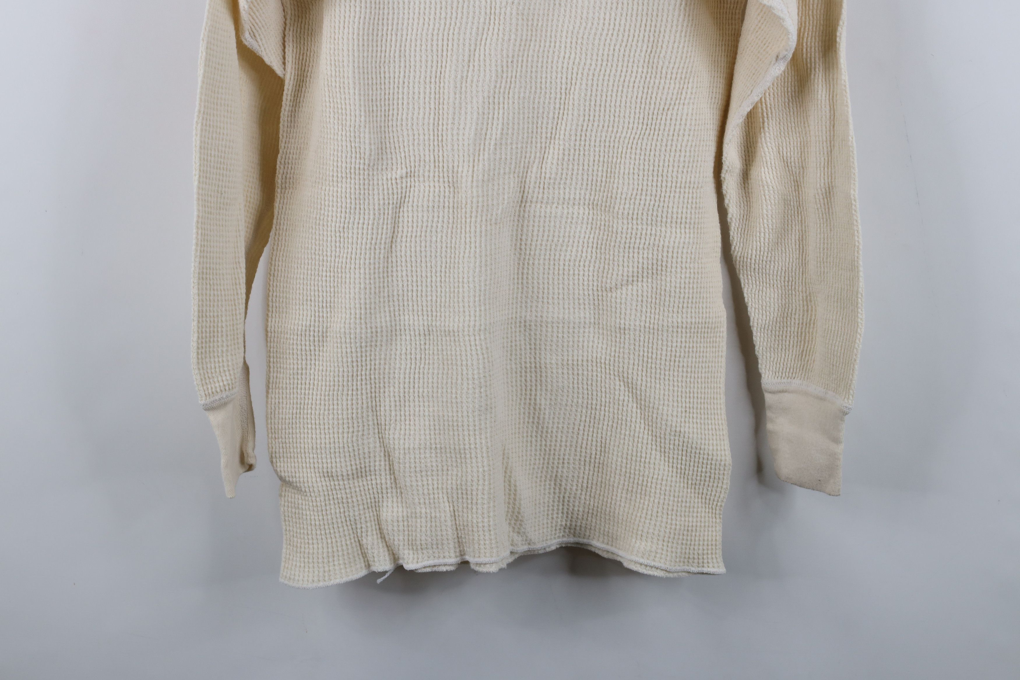 Vintage Vintage 90s Streetwear Waffle Knit Long Sleeve T-Shirt Size US XL / EU 56 / 4 - 14 Thumbnail