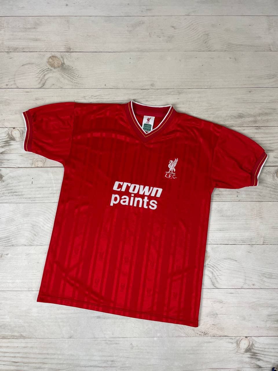 Vintage Score Draw Liverpool 1986 1987 Home Shirt Retro Jersey Size US M / EU 48-50 / 2 - 1 Thumbnail
