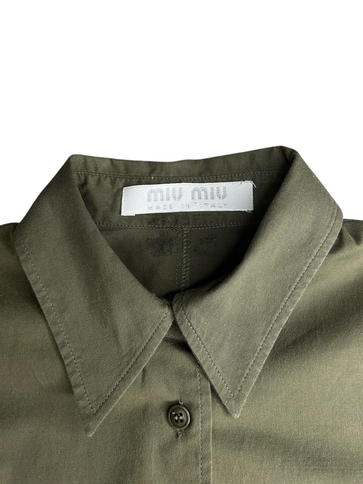 Miu Miu 90s Slim Fit Button Up Size XS / US 0-2 / IT 36-38 - 3 Thumbnail