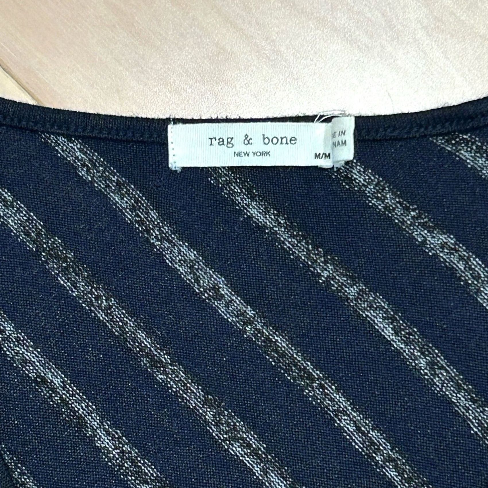 Rag & Bone Rag & Bone New York Striped V Neck Long Sleeve Top Women’s Medium Size M / US 6-8 / IT 42-44 - 3 Thumbnail