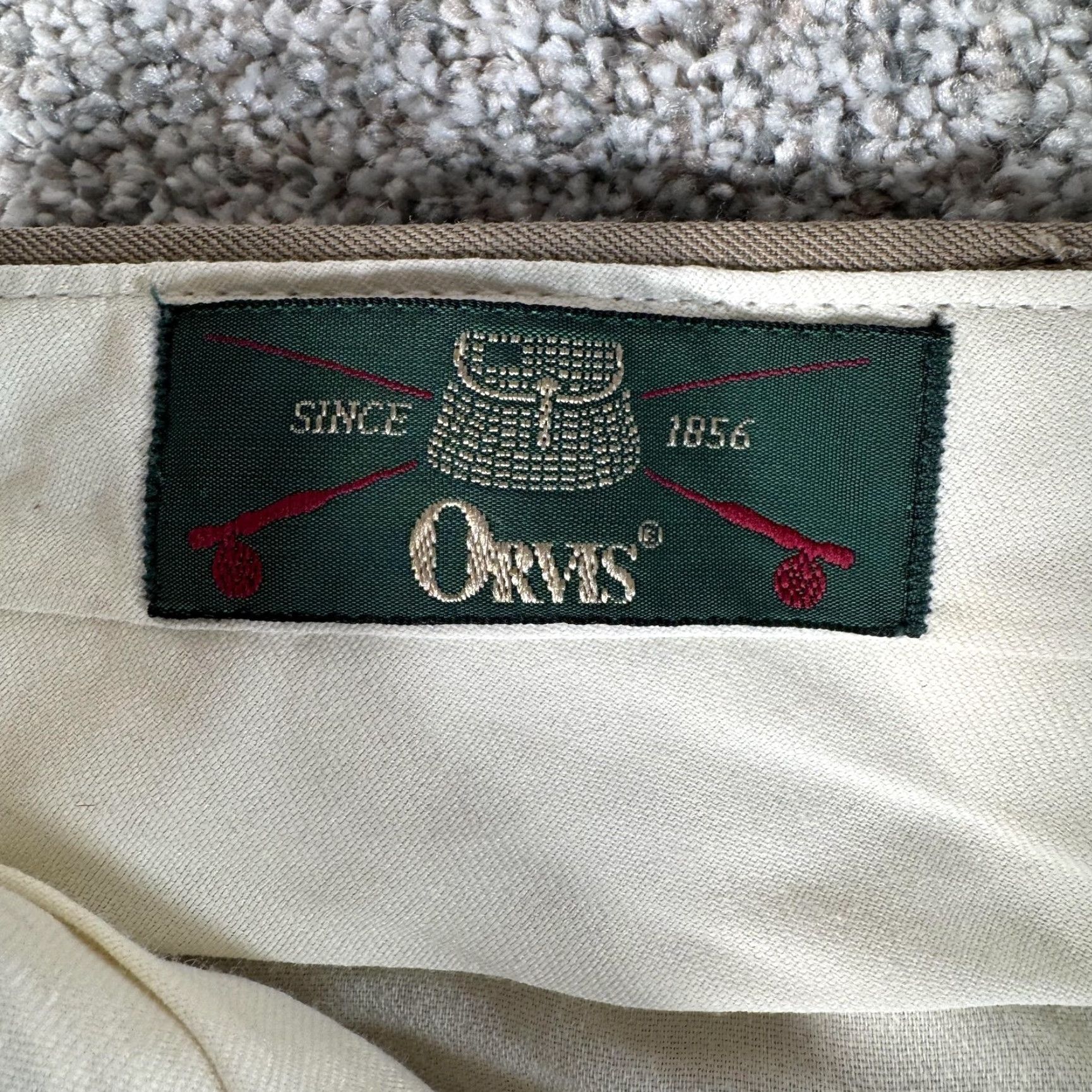 Orvis VINTAGE Orvis Dress Pants Mens 38x28 Khaki 100% Worsted Wool Flat Front Cuffed Pockets Beige Retro 90s 00s Mens Size US 38 / EU 54 - 7 Thumbnail