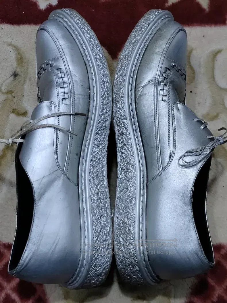 Saint Laurent Paris Saint Laurent Paris Silver Wedge Shoes Size US 11 / EU 44 - 5 Thumbnail