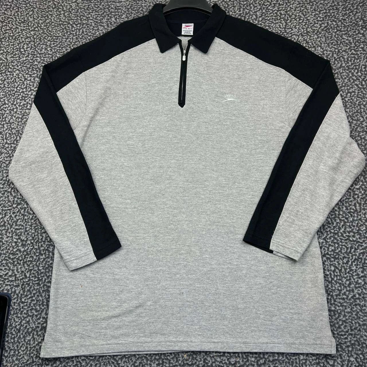 Speedo Speedo Sweatshirt Men Gray Pullover 1/4 Zip Cotton XL Size US XL / EU 56 / 4 - 1 Thumbnail