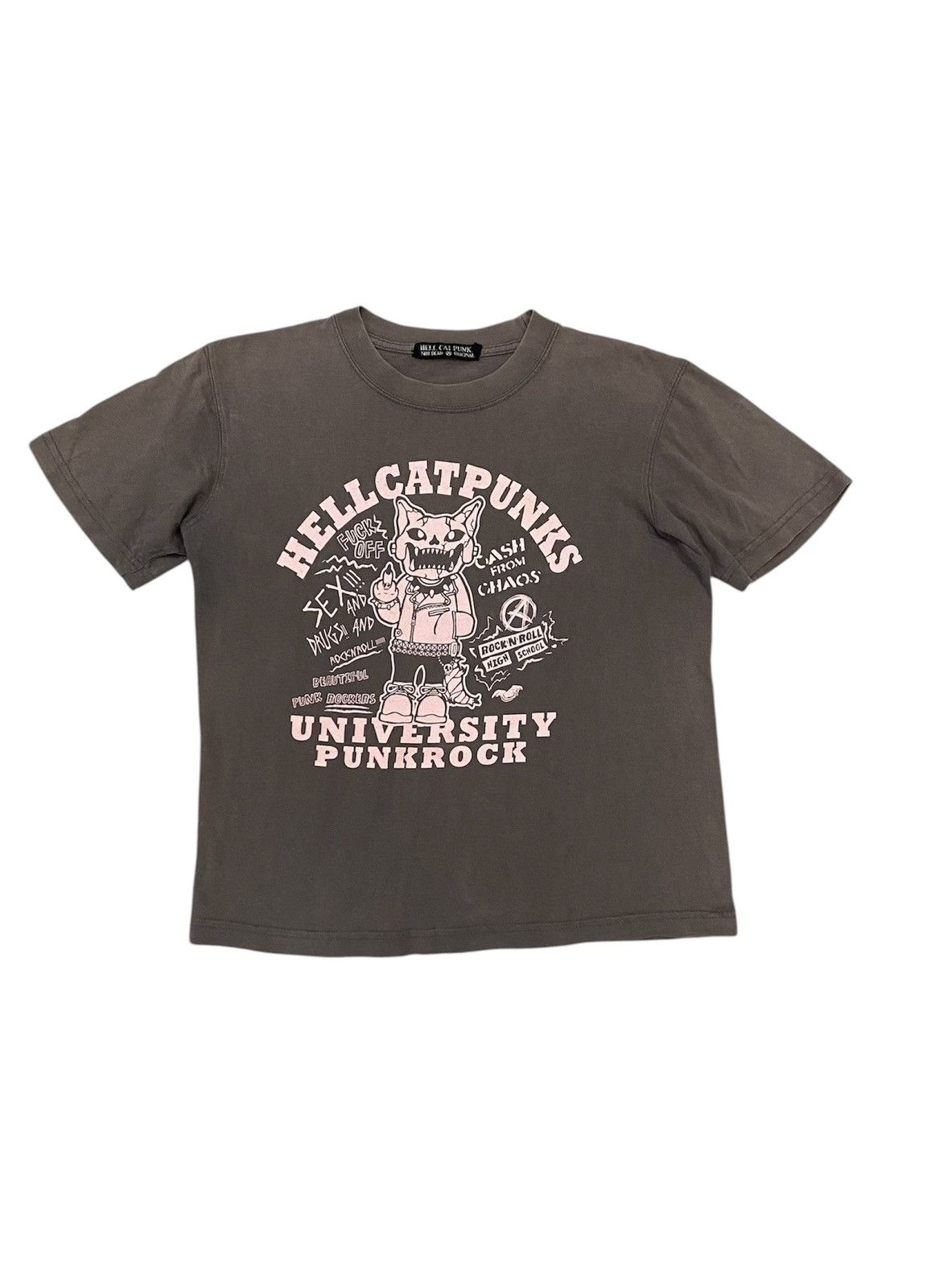 20471120 × Hysteric Glamour × Japanese Brand 1990s Hell cat punk Japan School of rock and punk tee Size S / US 4 / IT 40 - 1 Thumbnail
