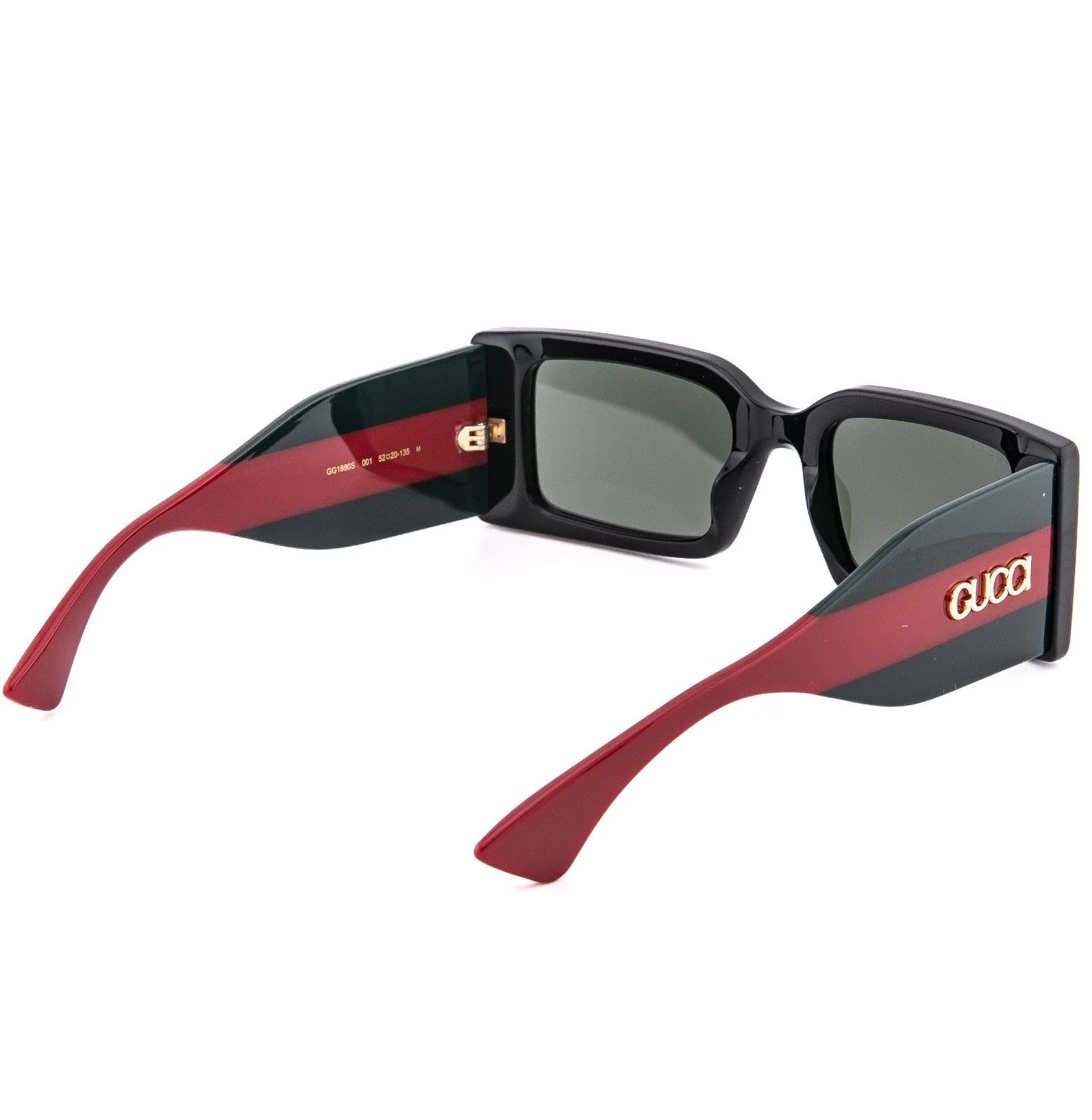 Gucci GUCCI Gg1860S 1860 Black Green Web Logo Sunglasses 001 Size ONE SIZE - 3 Thumbnail