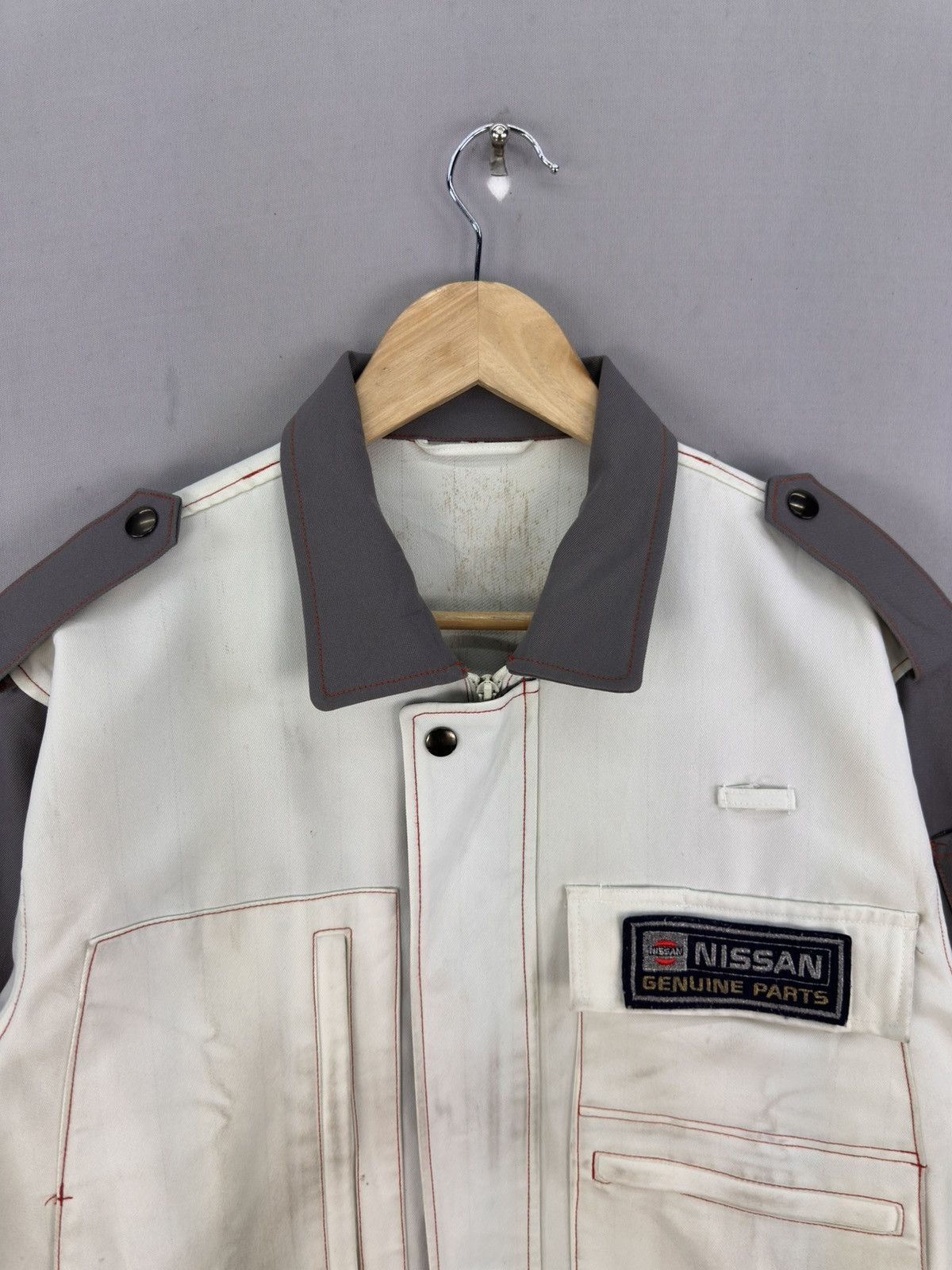 Nissan Vintage 90’s Nissan Genuine Parts Workwear Bomber Jacket Size US L / EU 52-54 / 3 - 5 Thumbnail