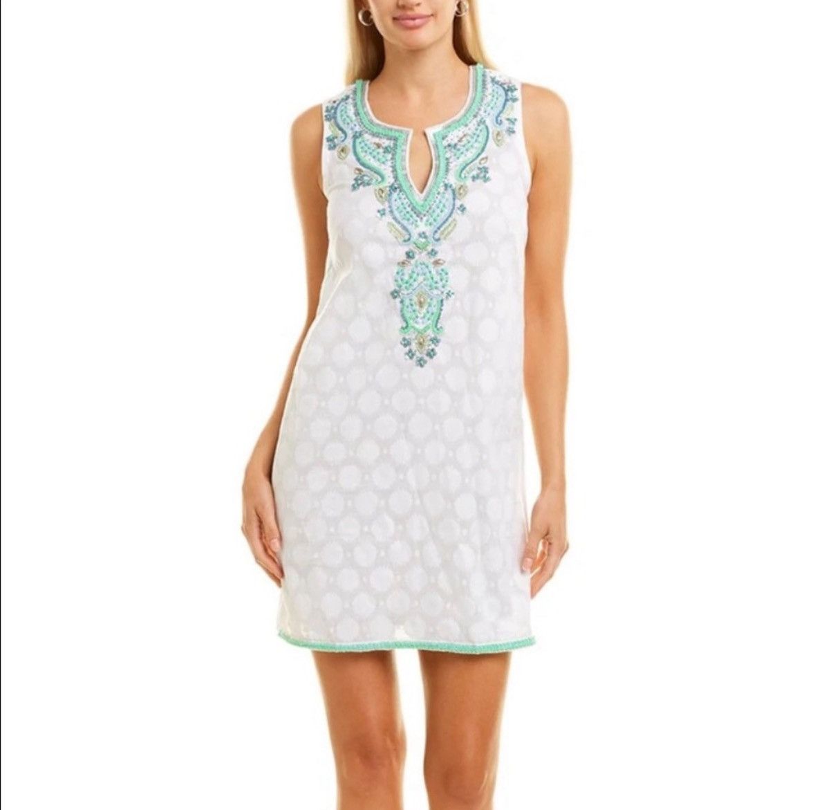 SULU COLLECTION SHEATH DRESS WITH BEADING DETAIL SIZE MEDIUM