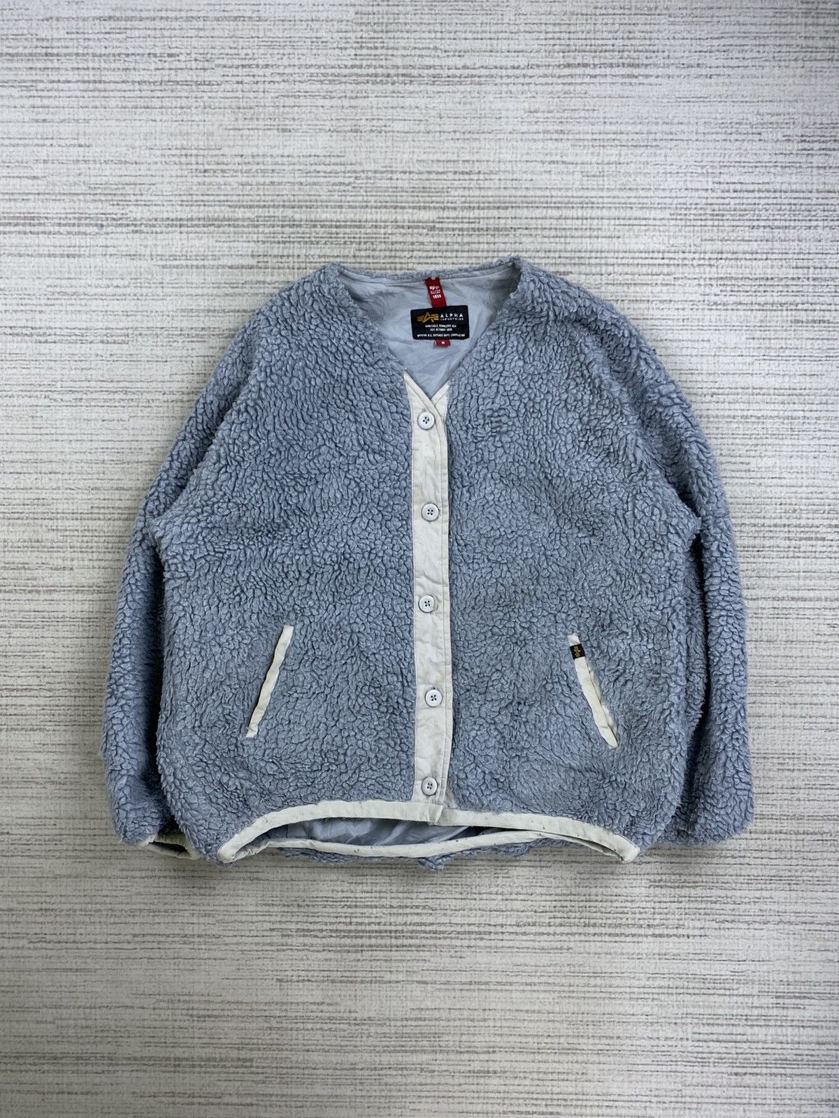 Alpha Industries 🔥Vintage Alpha Industries Button Sherpa Jacket Size US M / EU 48-50 / 2 - 1 Thumbnail