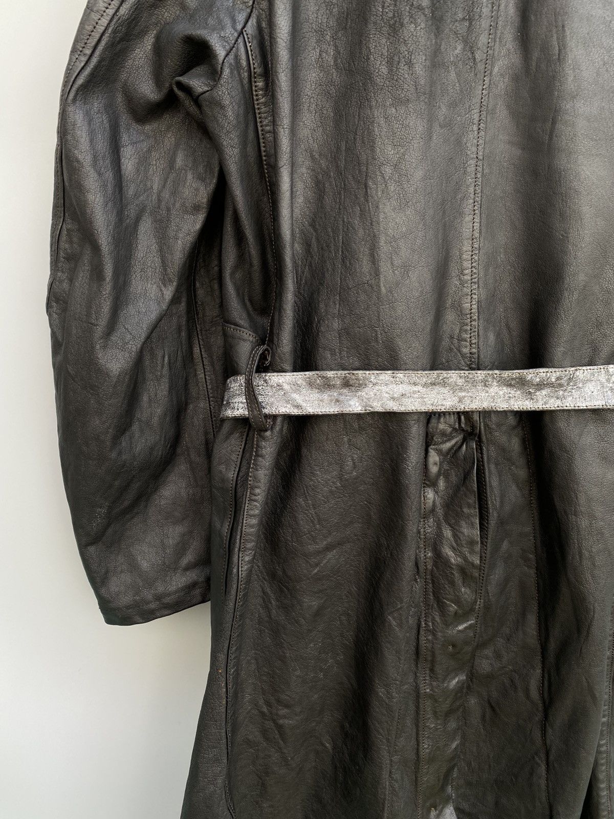 CHRISTIAN PEAU Christian Peau- Waxed Leather Trench Coat Size US M / EU 48-50 / 2 - 11 Thumbnail