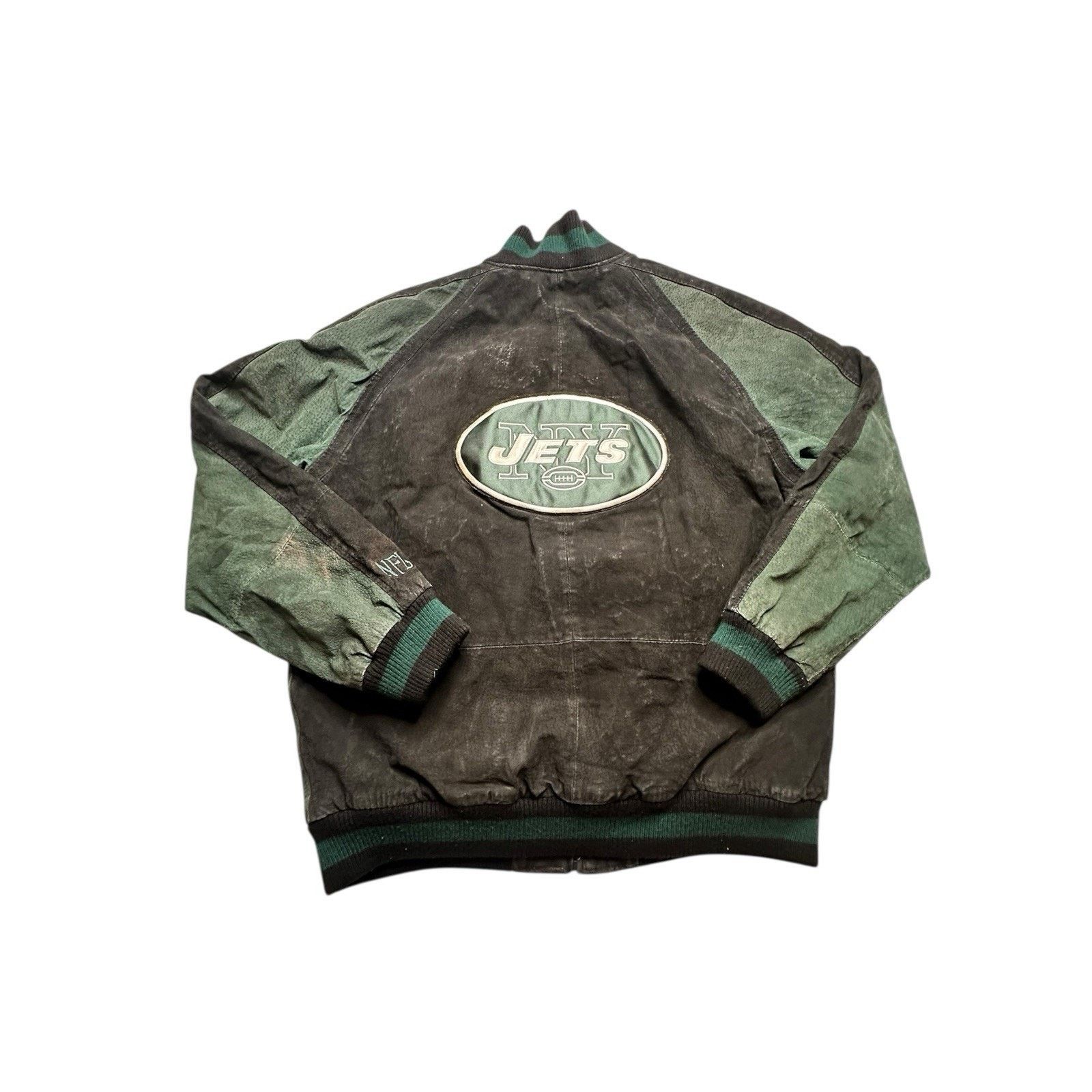 NFL Vintage 90’s NFL New York Jets Leather Jacket Size Large Size US L / EU 52-54 / 3 - 2 Thumbnail