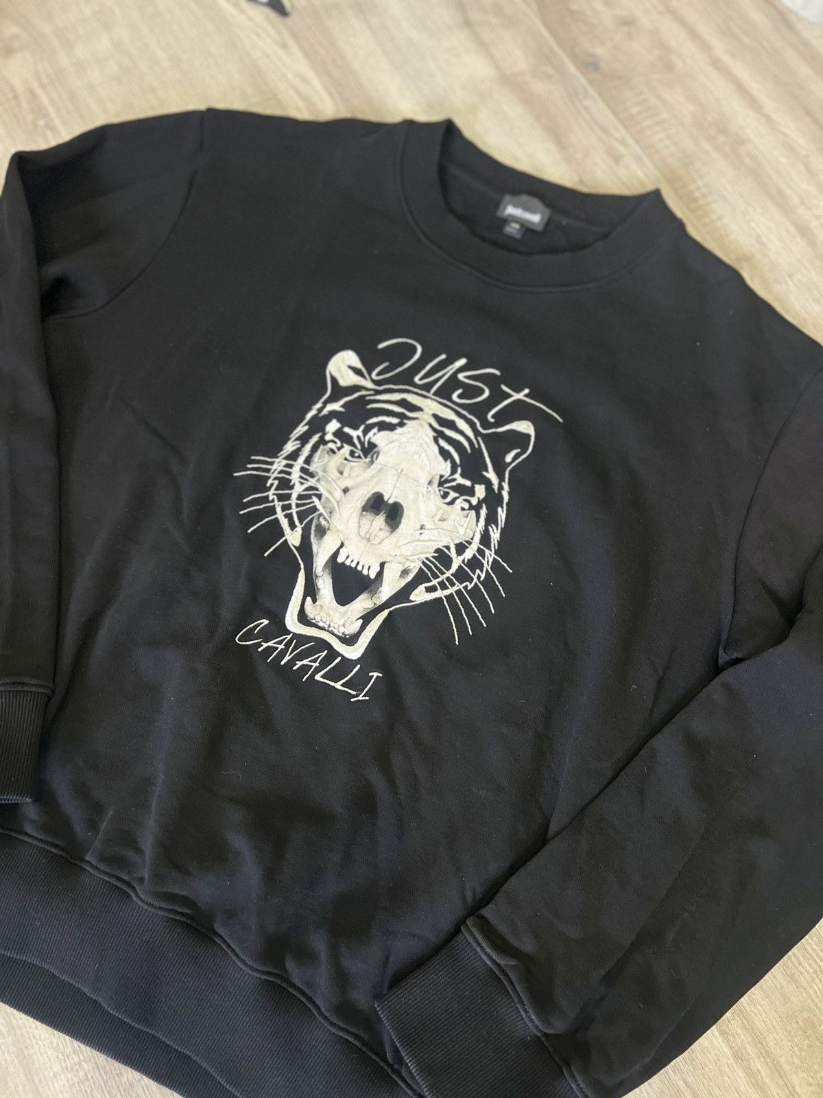 Just Cavalli × Vintage vintage women's Just Cavalli sweatshirt black large logo Size XXL / US 16-18 / IT 52-54 - 2 Thumbnail
