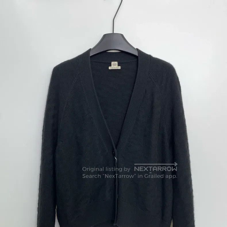 Hermes Hermes Diagonal Pattern Jacquard Black Cardigan Size S / US 4 / IT 40 - 3 Thumbnail