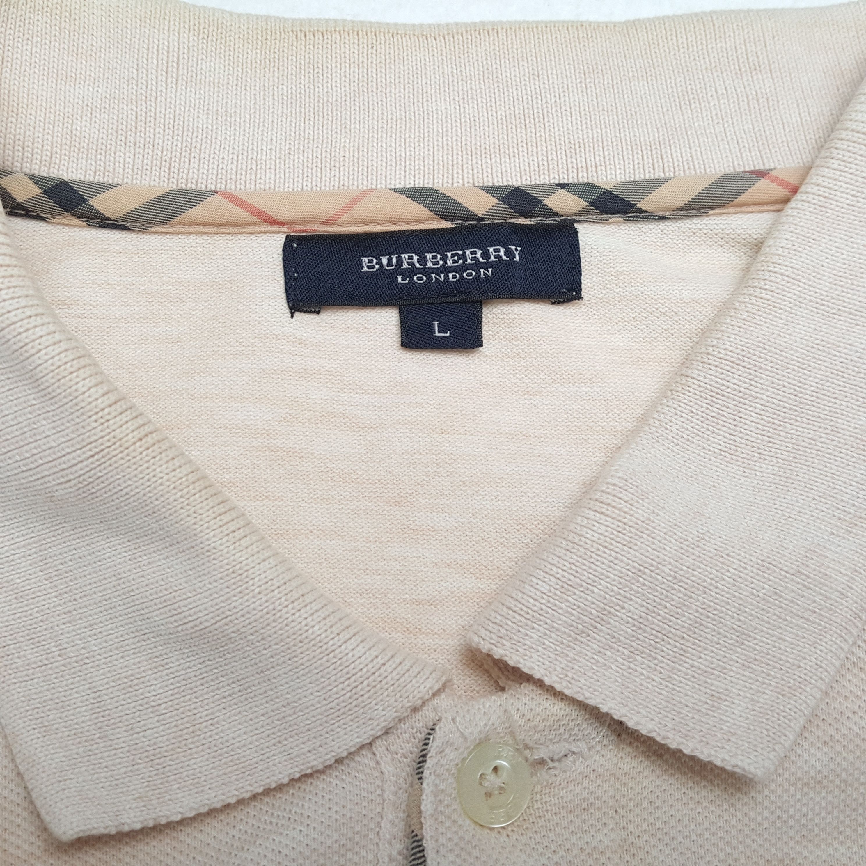 Burberry × Vintage Vintage BURBERRY LONDON Luxury Brand Long Sleeve Polos Size US L / EU 52-54 / 3 - 10 Thumbnail