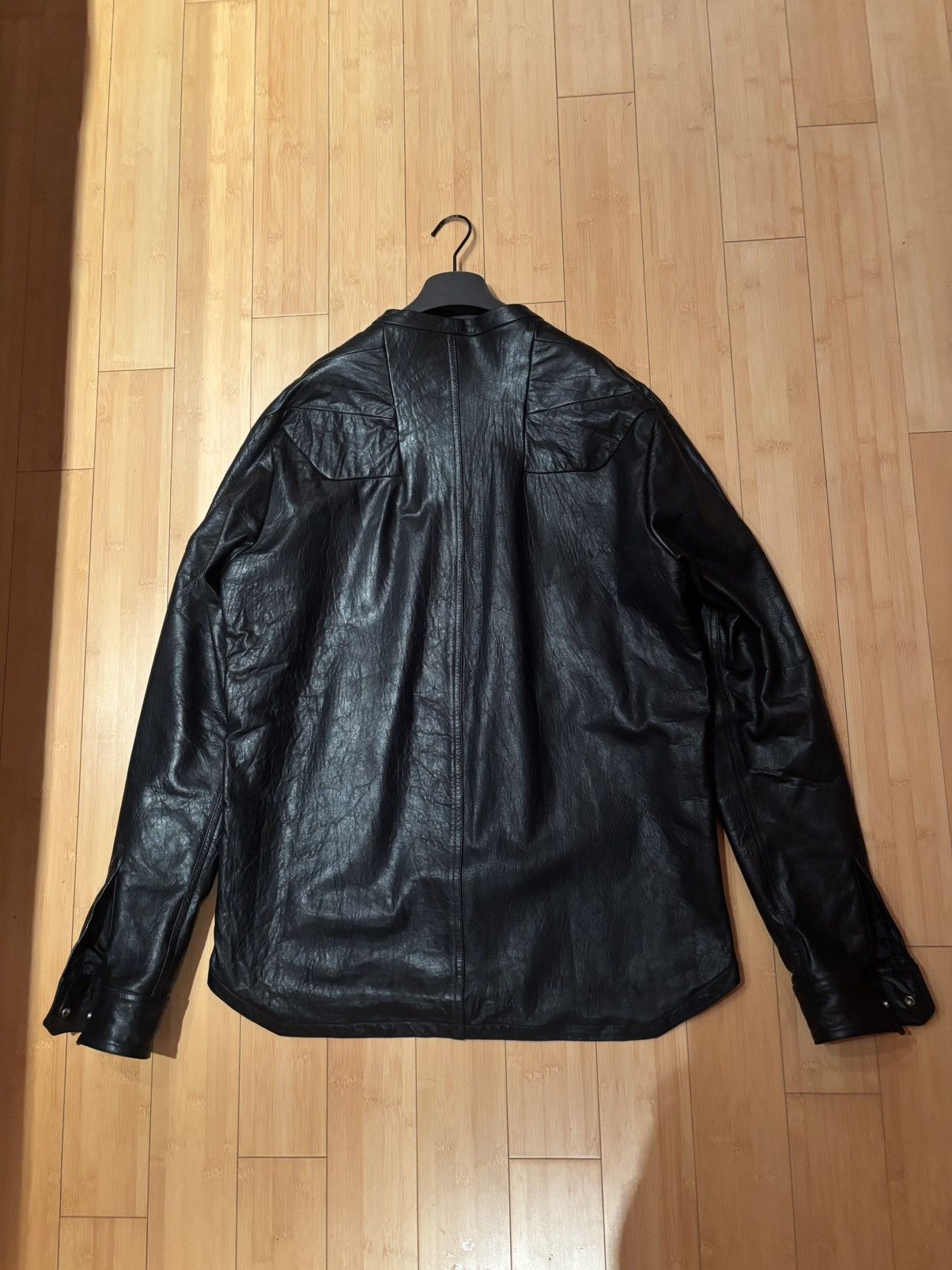 Rick Owens Rick owens girdered larry shirt lamb leather jacket Size US M / EU 48-50 / 2 - 4 Thumbnail